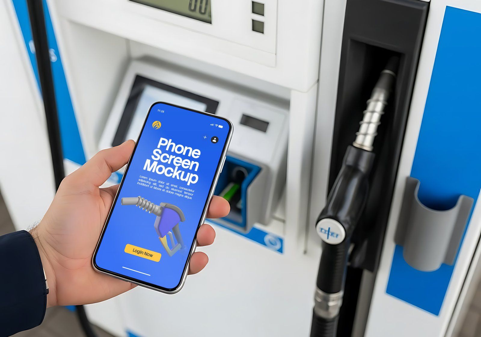 Gas Station Branding Mockup Bundle Vol.2 – 15 Premium PSD | Fuel Pump, Display Board, Uniform & Tank