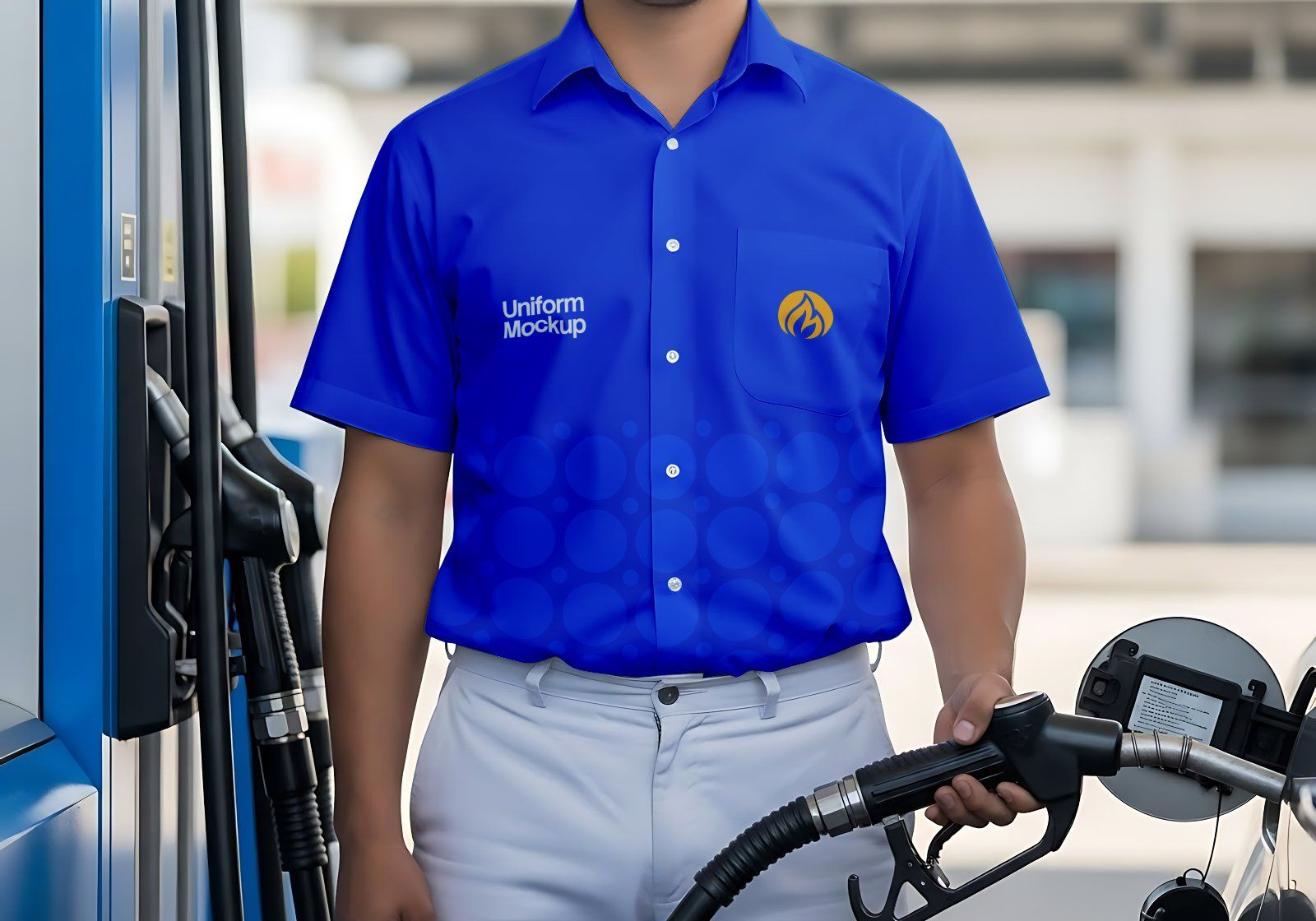 Gas Station Branding Mockup Bundle Vol.2 – 15 Premium PSD | Fuel Pump, Display Board, Uniform & Tank