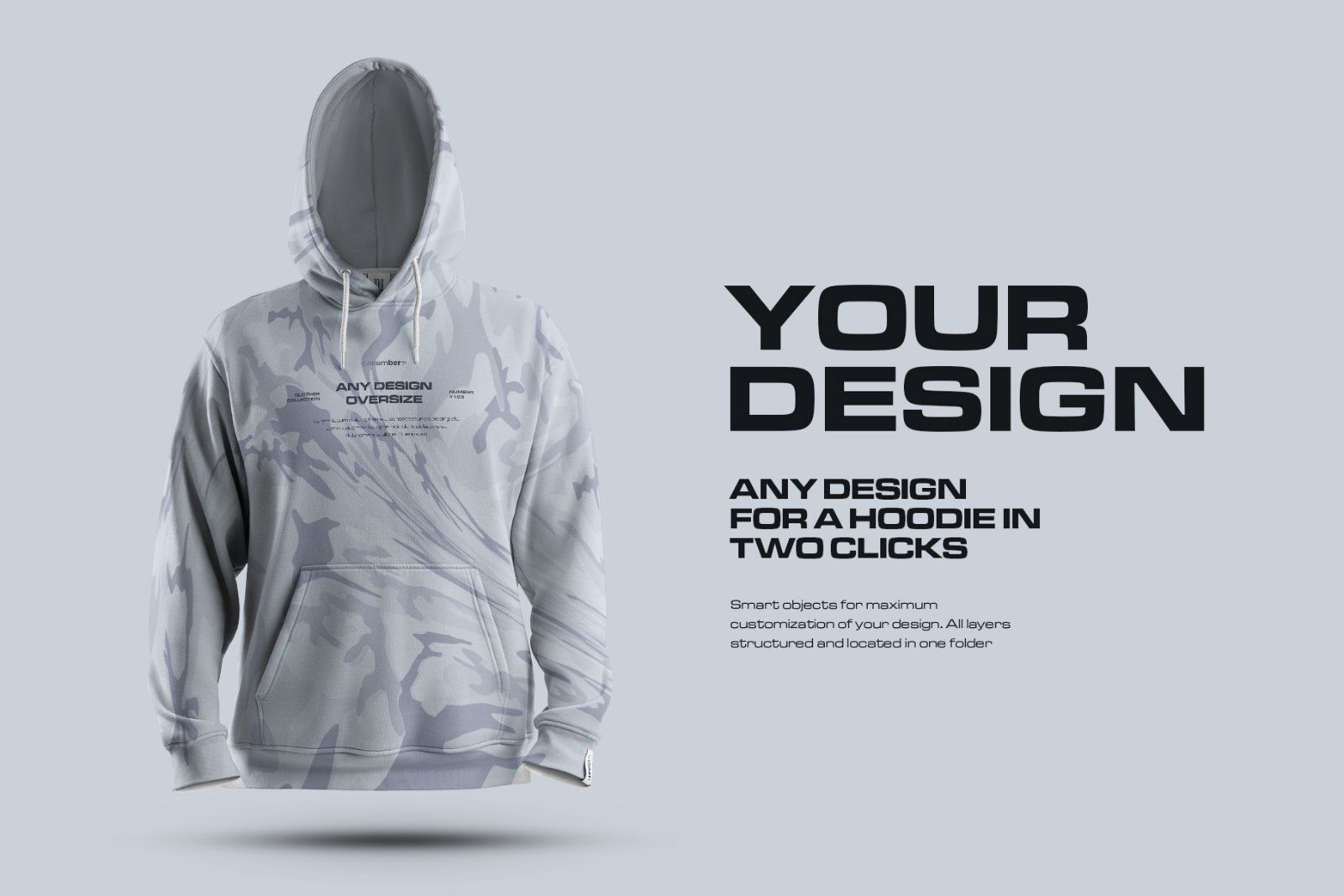 7 Mockups Oversize Hoodie in 3D Style