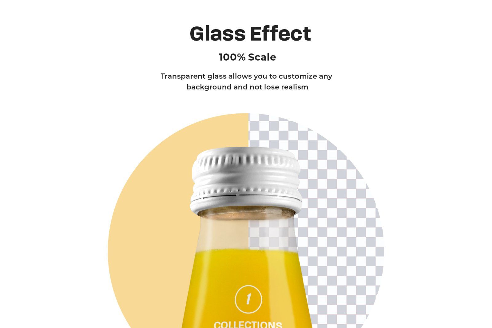 3 Mockup Glass Juice Bottle
