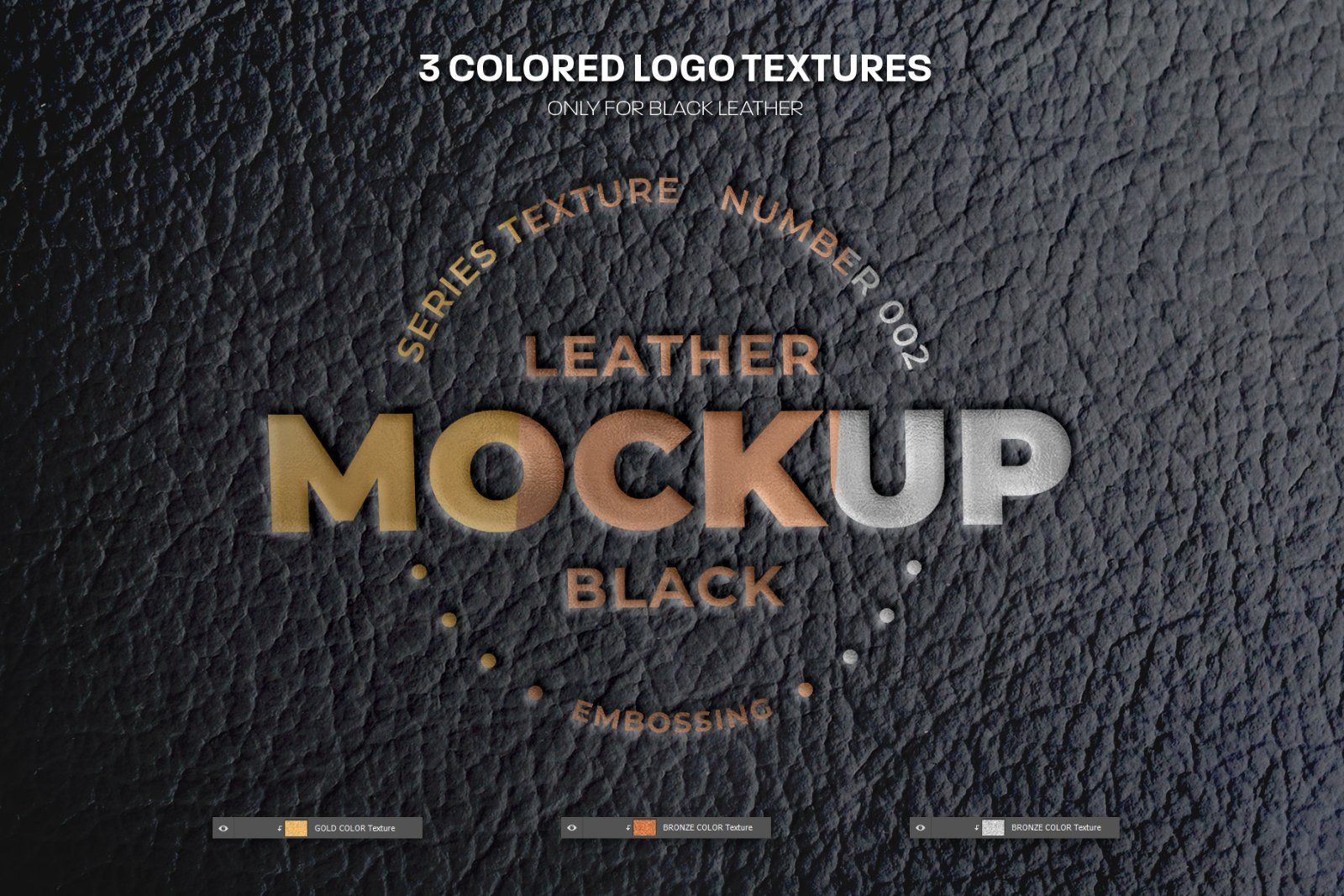 6 Embossing Logo Mockup Leather