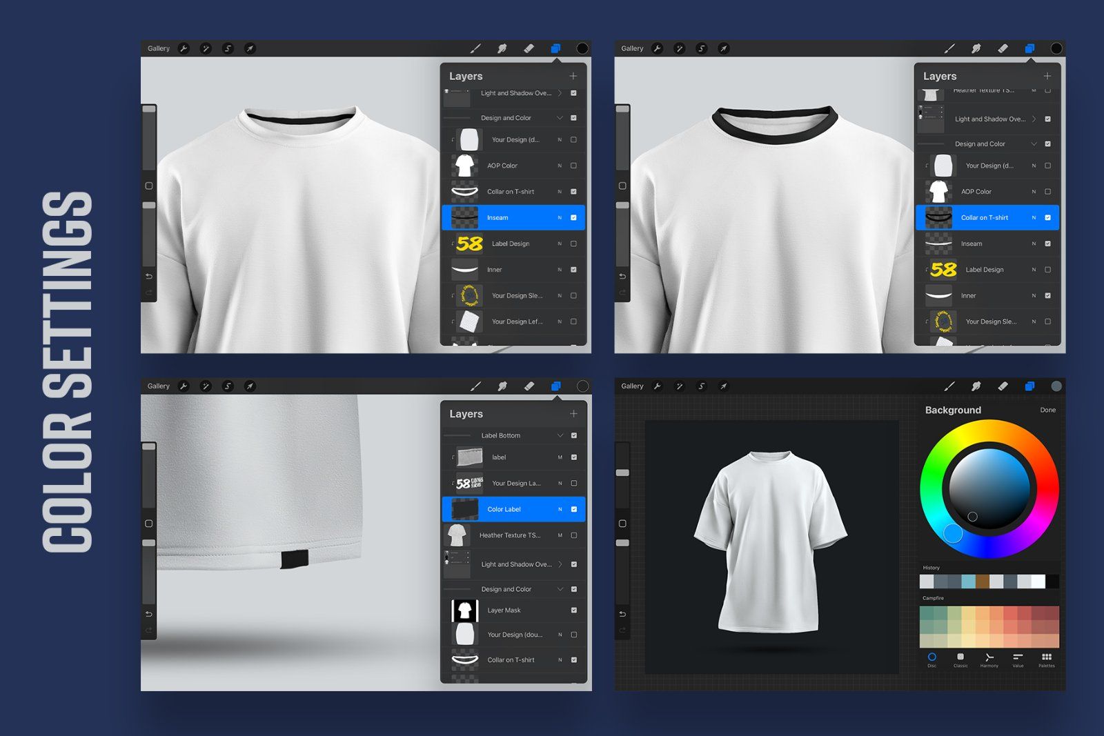 5 Mockups Oversize T-shirt for Procreate vol.2