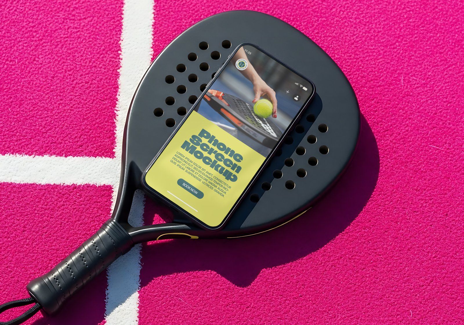 Premium Branding Pink Paddle Mockup