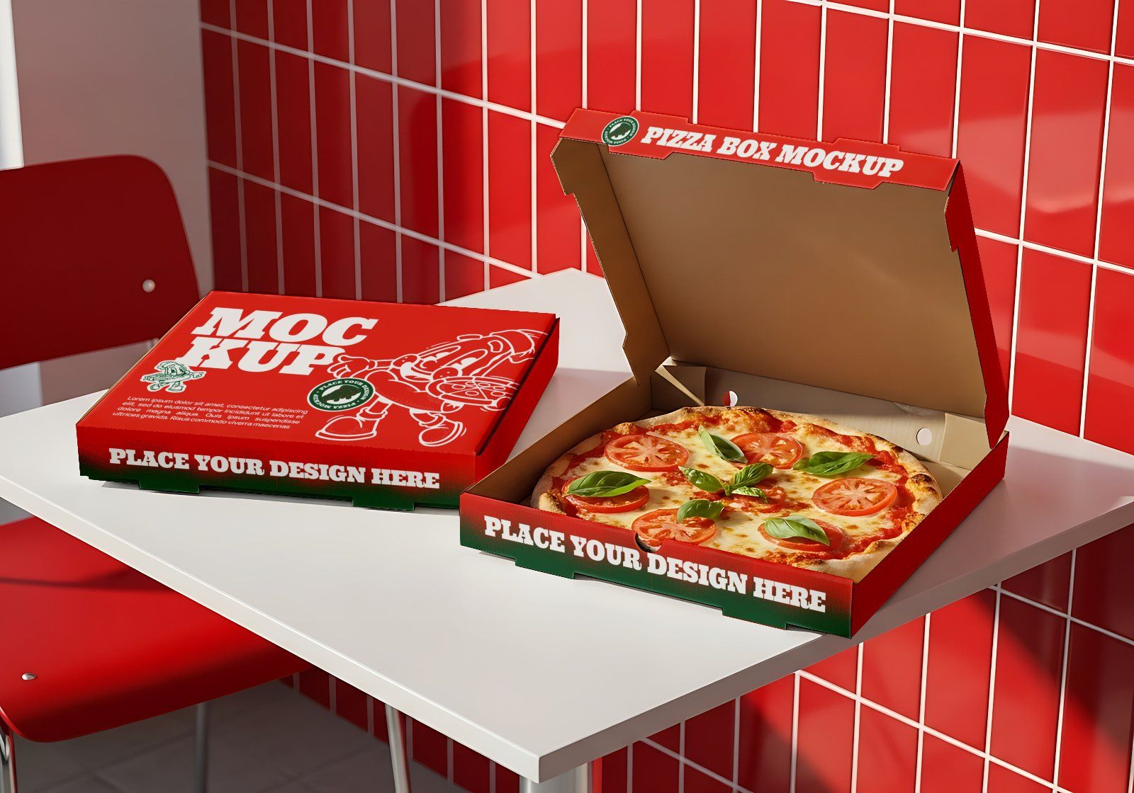 Premium Branding Pizza Store Mockup