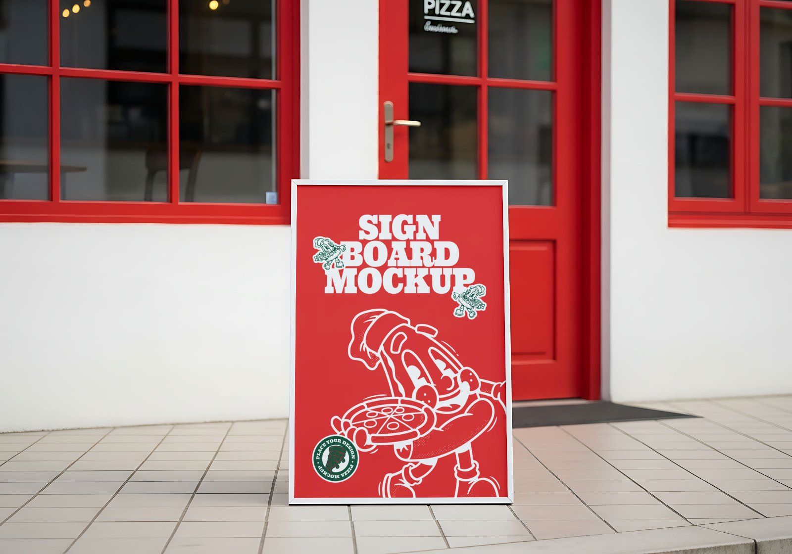 Premium Branding Pizza Store Mockup