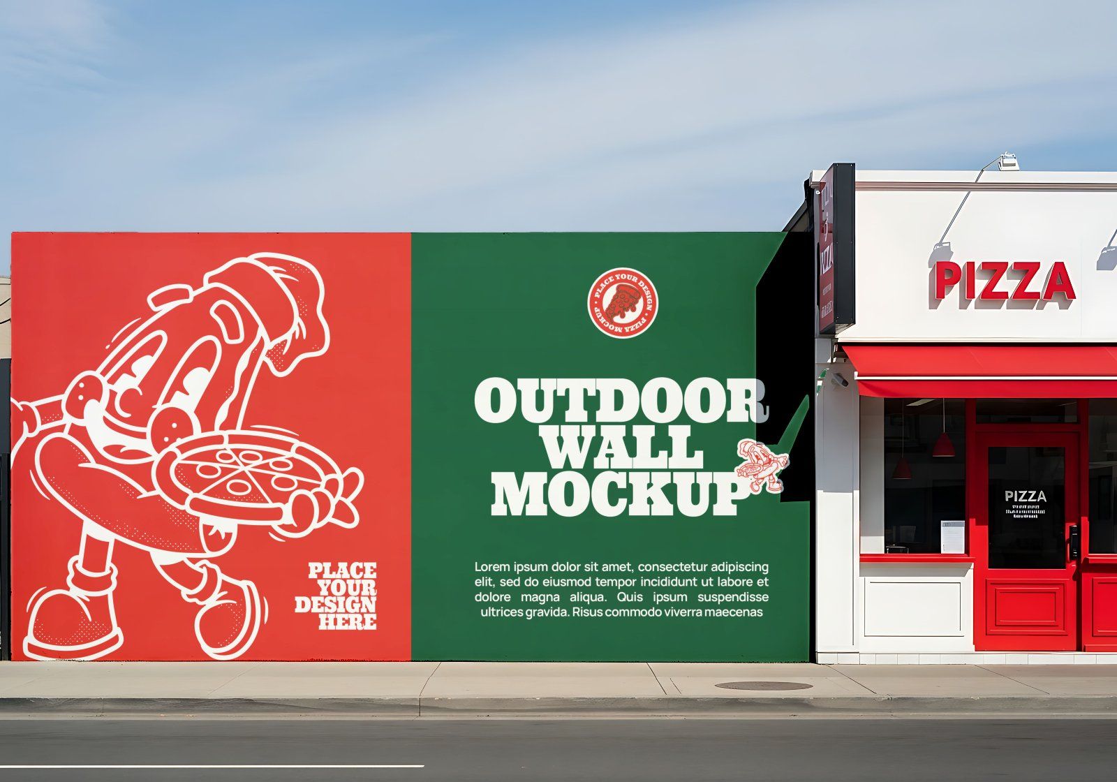 Premium Branding Pizza Store Mockup