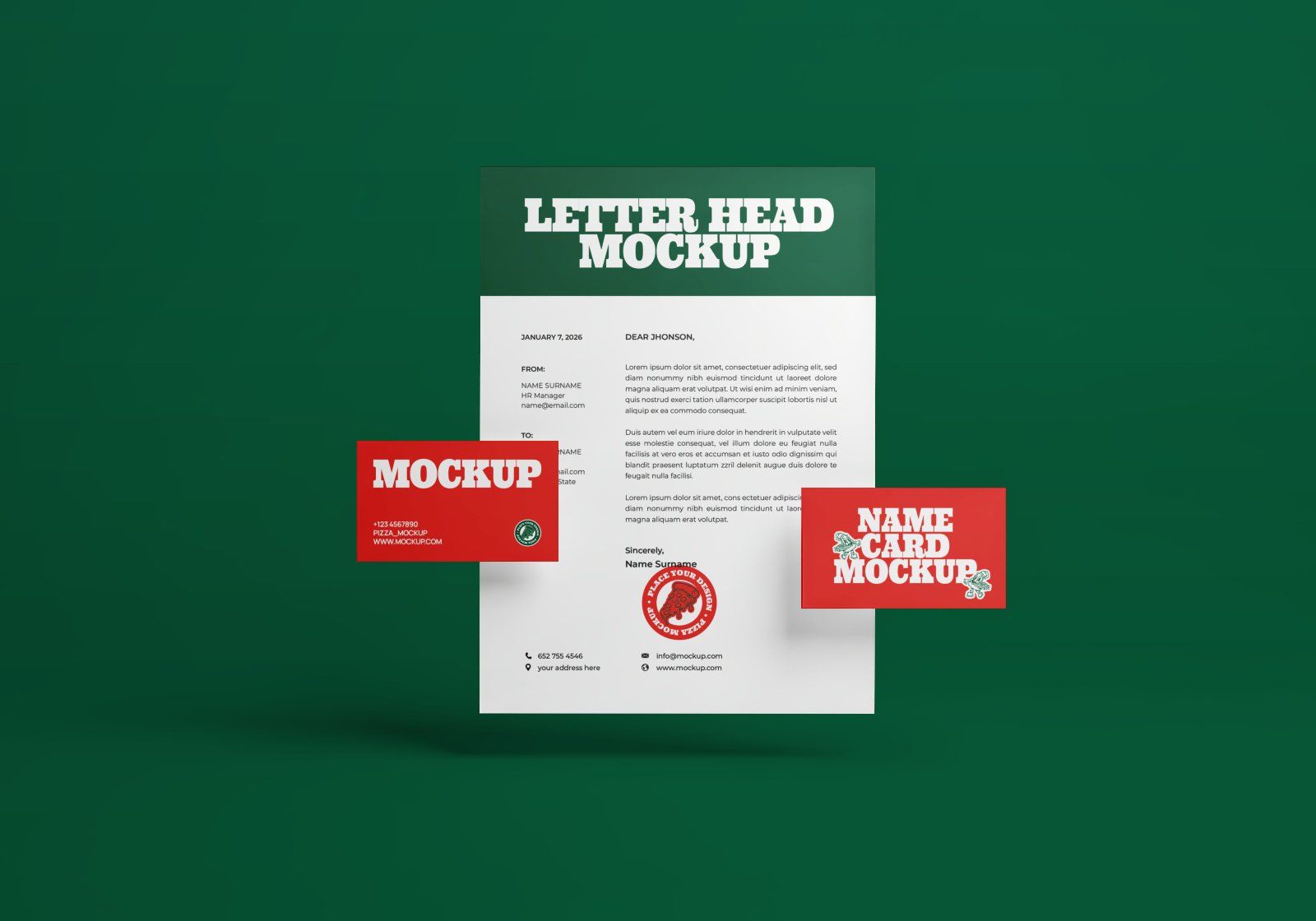 Premium Branding Pizza Store Mockup