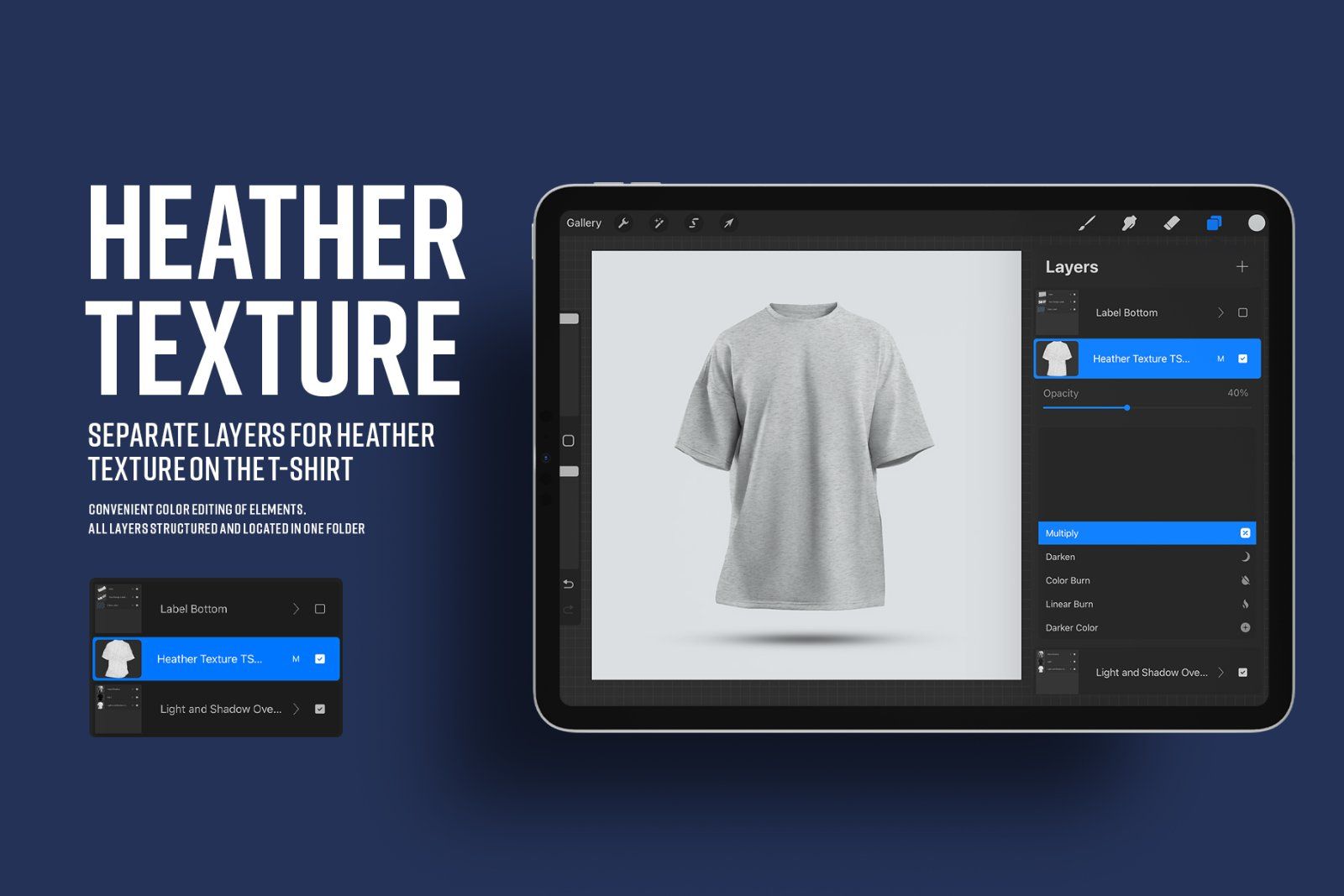 5 Mockups Oversize T-shirt for Procreate vol.2