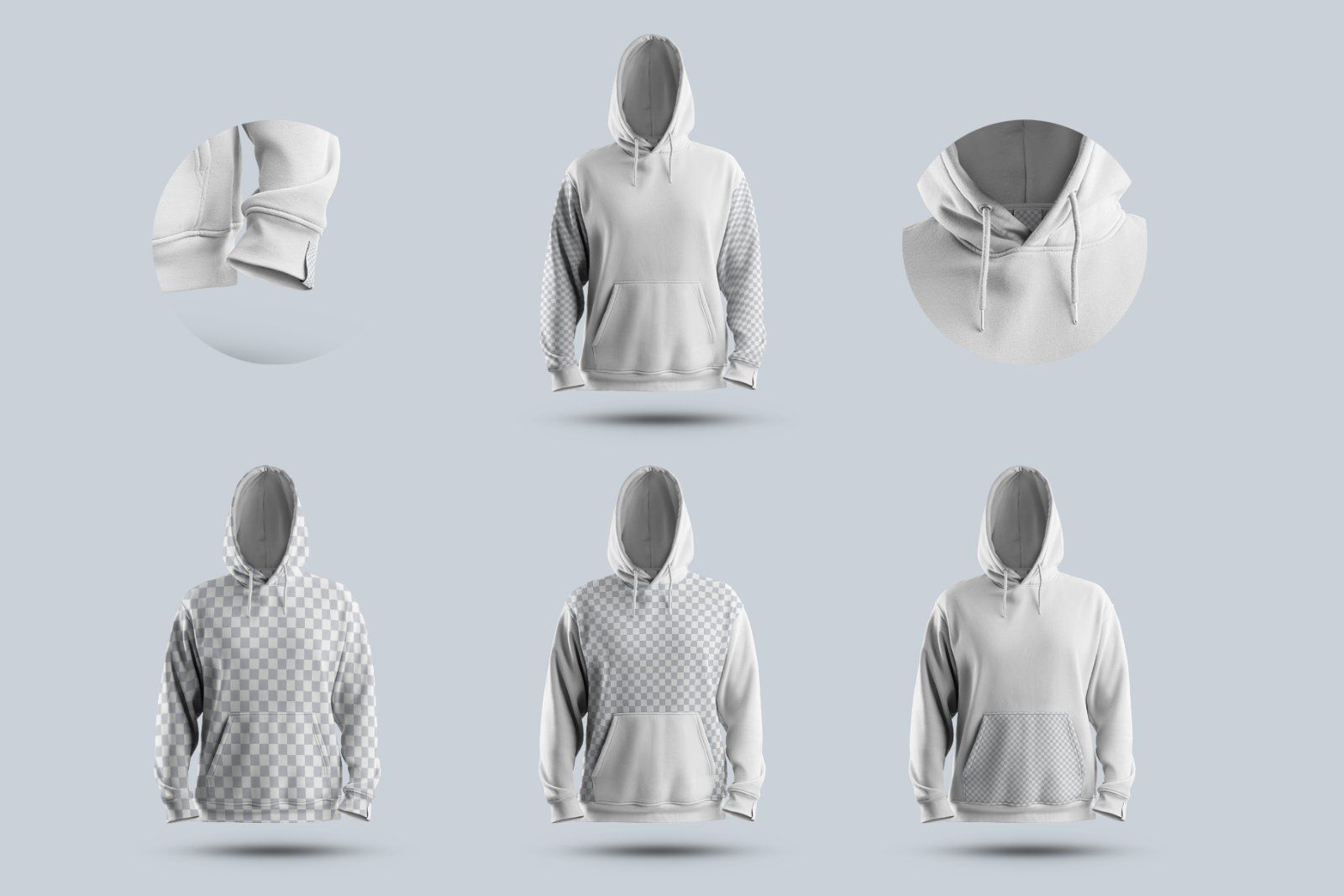 7 Mockups Oversize Hoodie in 3D Style