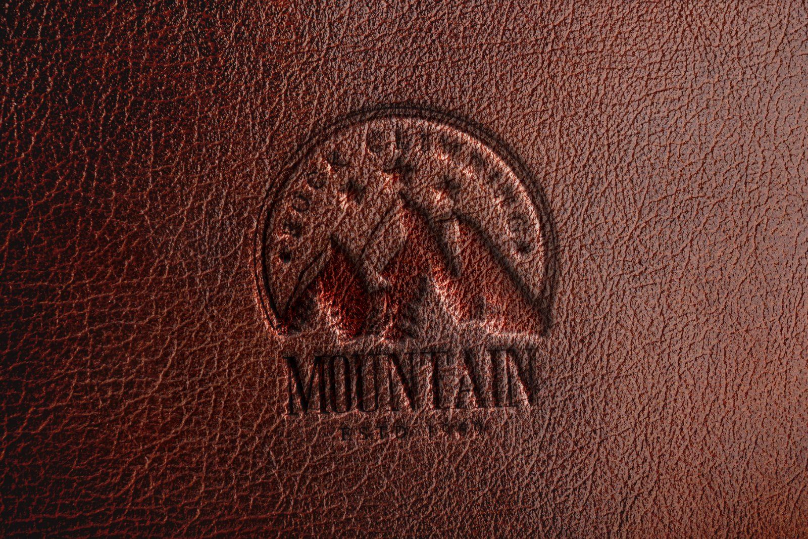 6 Embossing Logo Mockup Leather