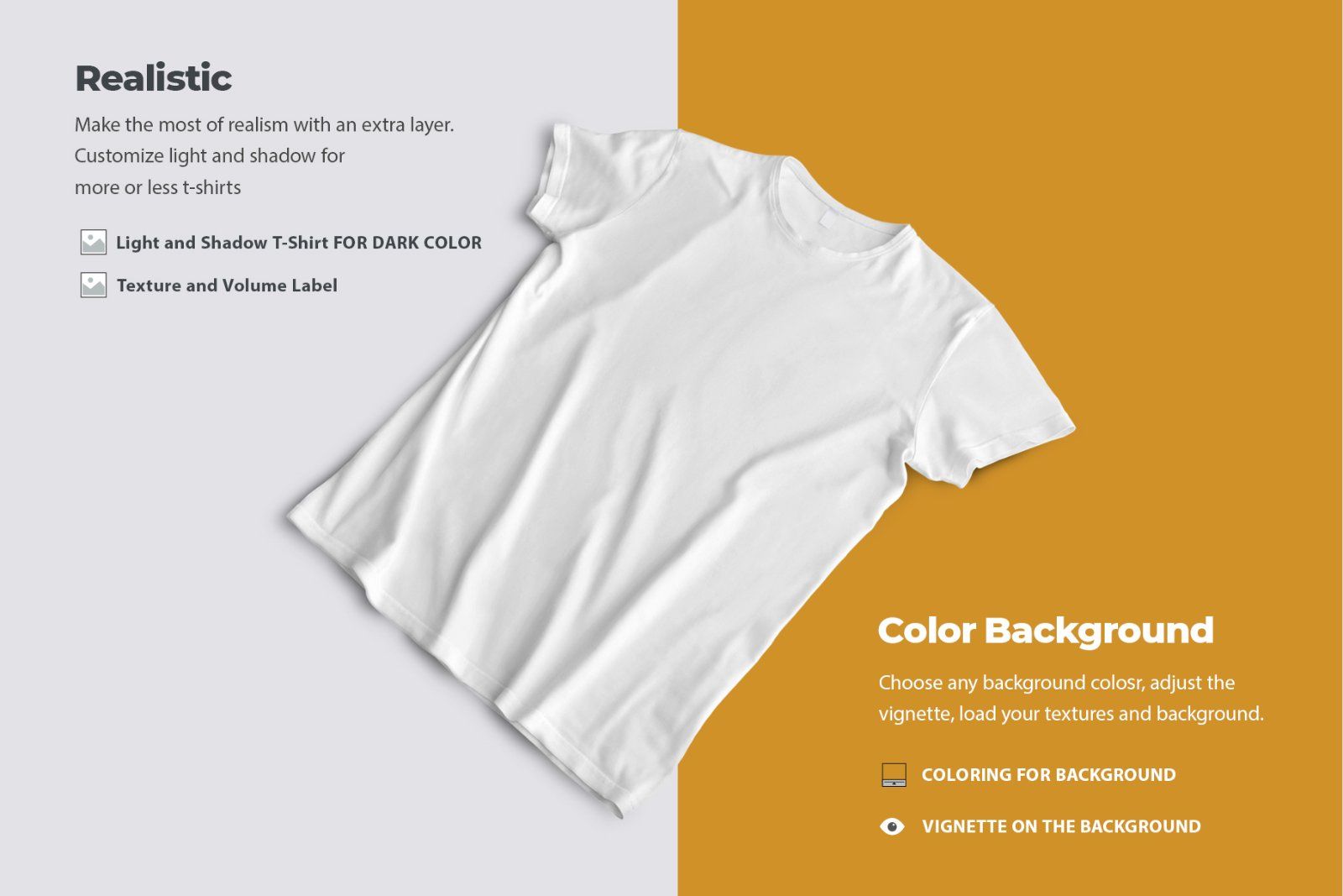 8 Mockups T-shirts With Different Angles