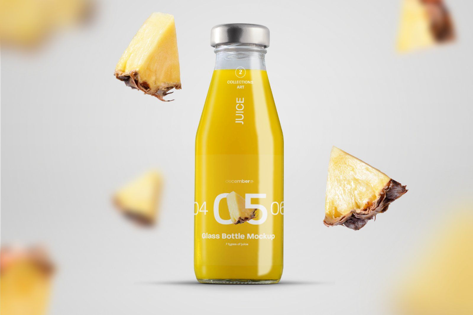 3 Mockup Glass Juice Bottle vol.02