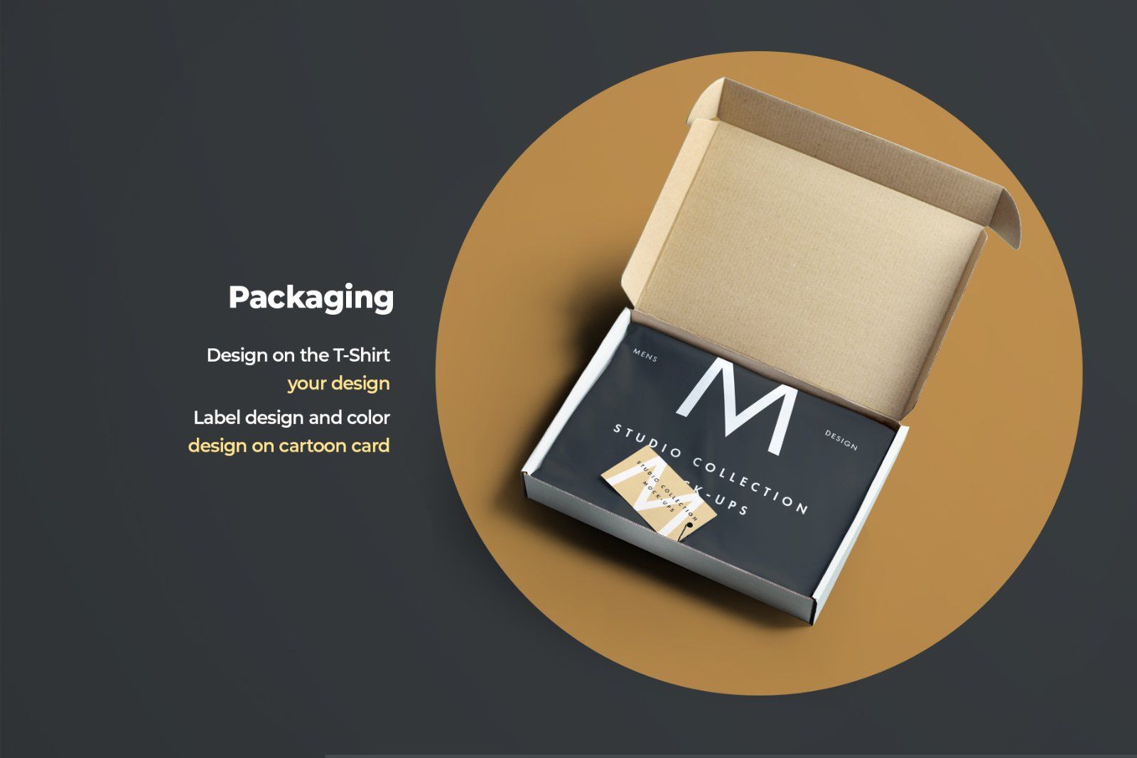 5 Mockups Long T-Shirts + 2 Mockups Packing Boxes