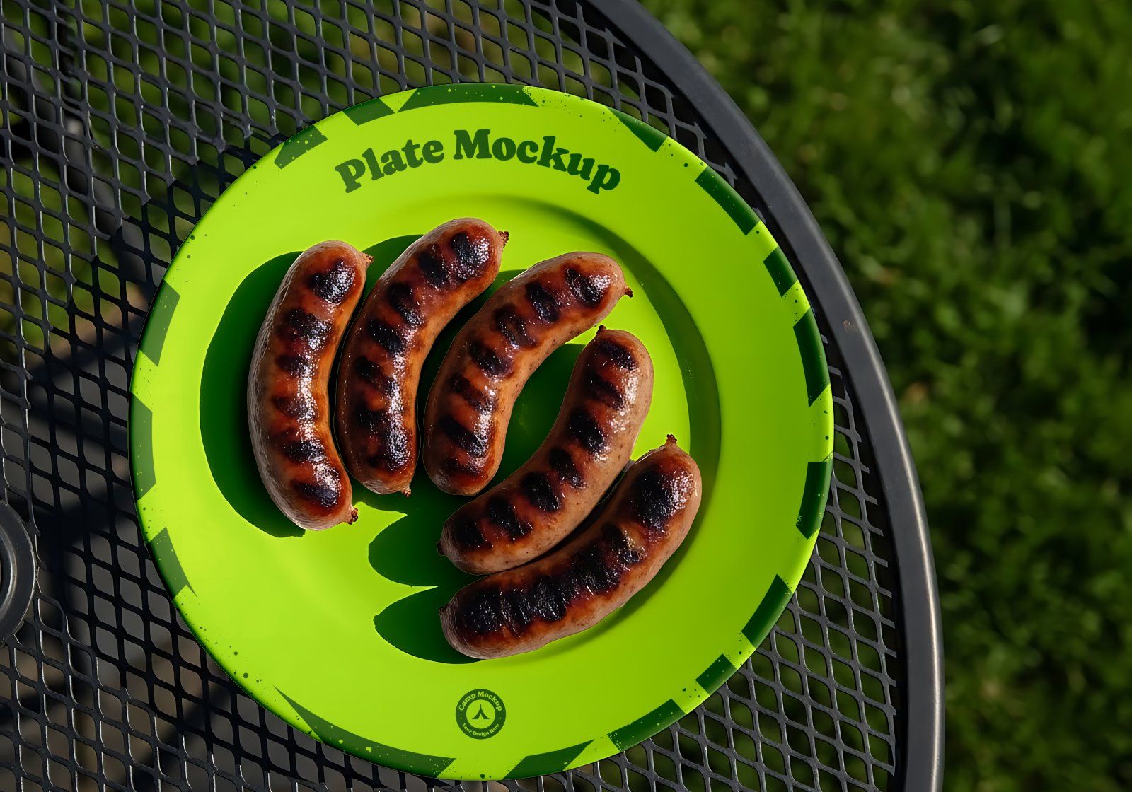 Premium Branding Green Camping Mockup