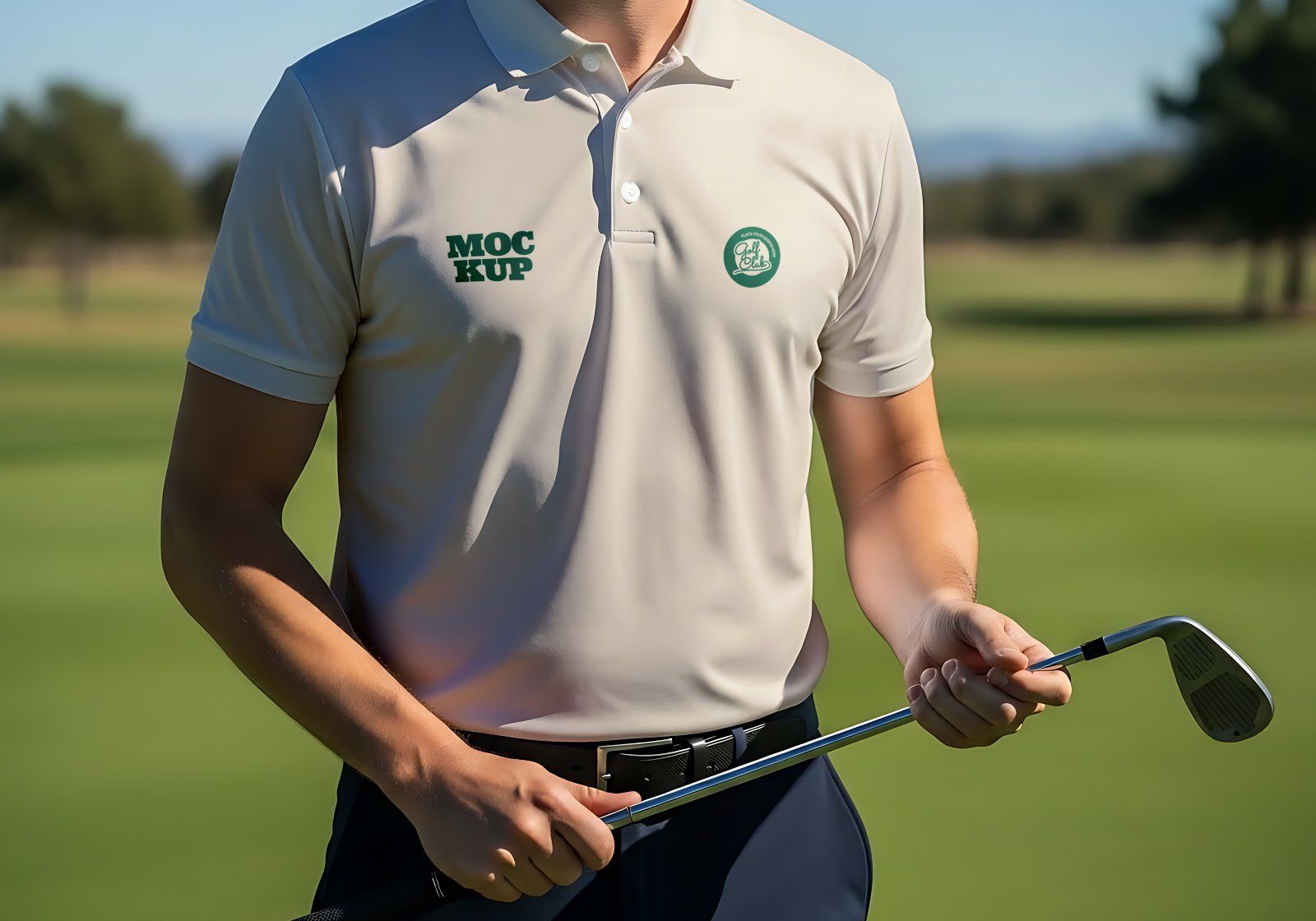 Premium Branding Green Golf Mockup