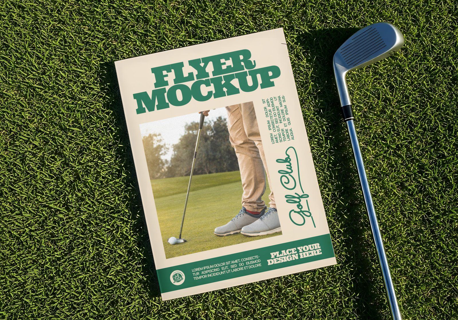 Premium Branding Green Golf Mockup