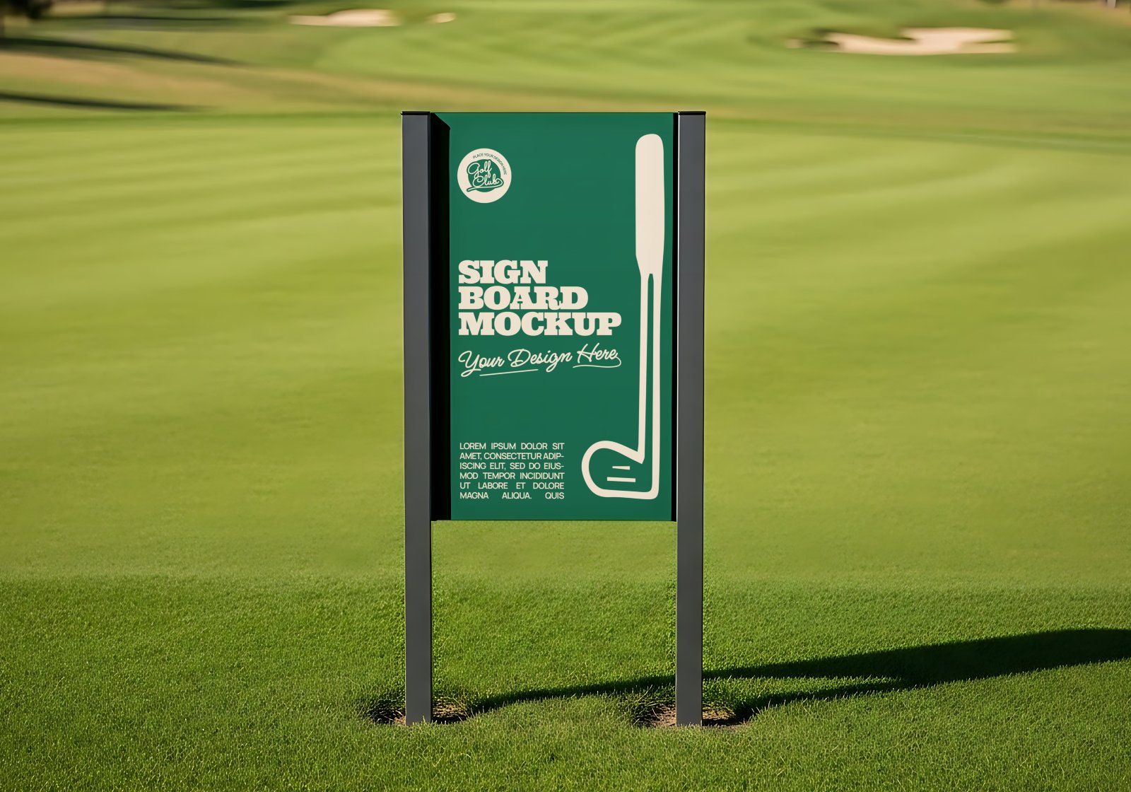 Premium Branding Green Golf Mockup