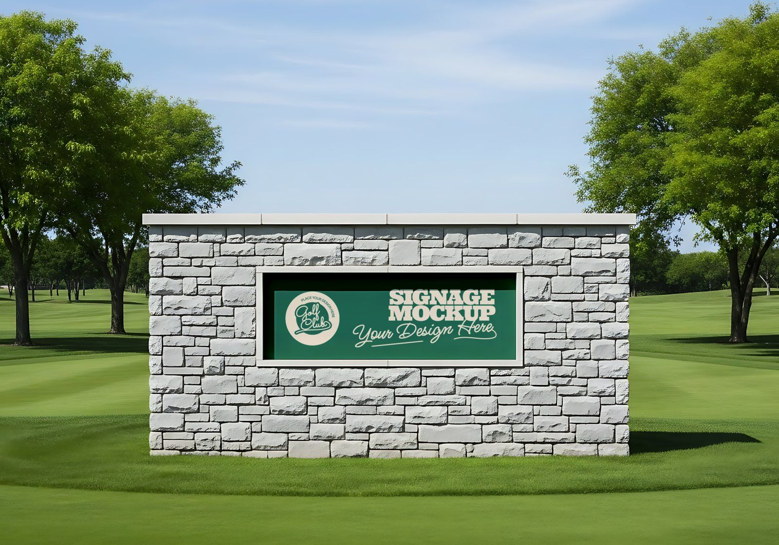 Premium Branding Green Golf Mockup