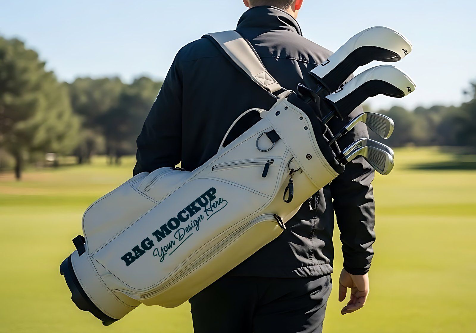 Premium Branding Green Golf Mockup