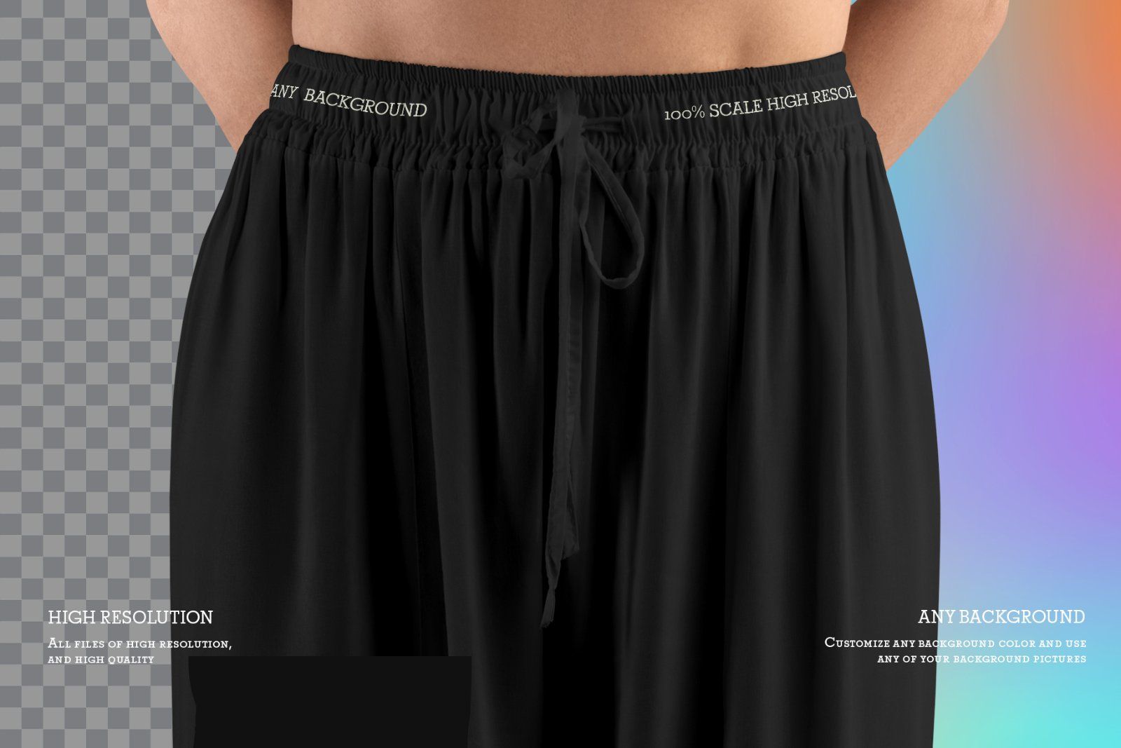 5 Wide Leg Pants Mockups for Yoga and Pilates. vol.01