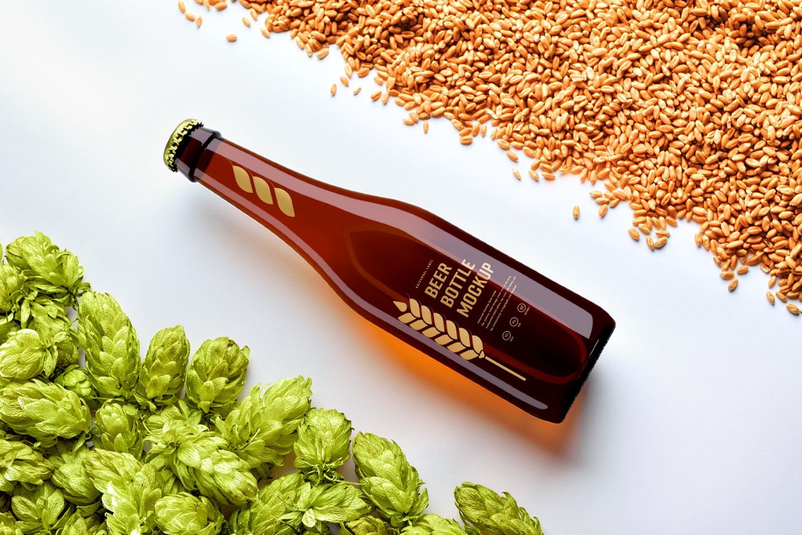 10 Mockup of a Glass Beer Bottle