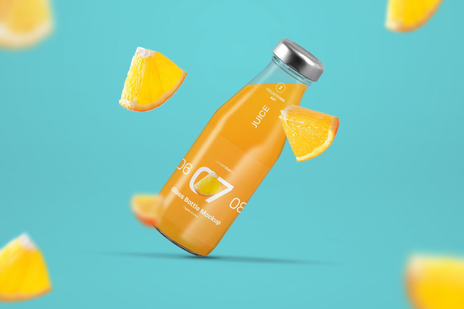 3 Mockup Glass Juice Bottle vol.02