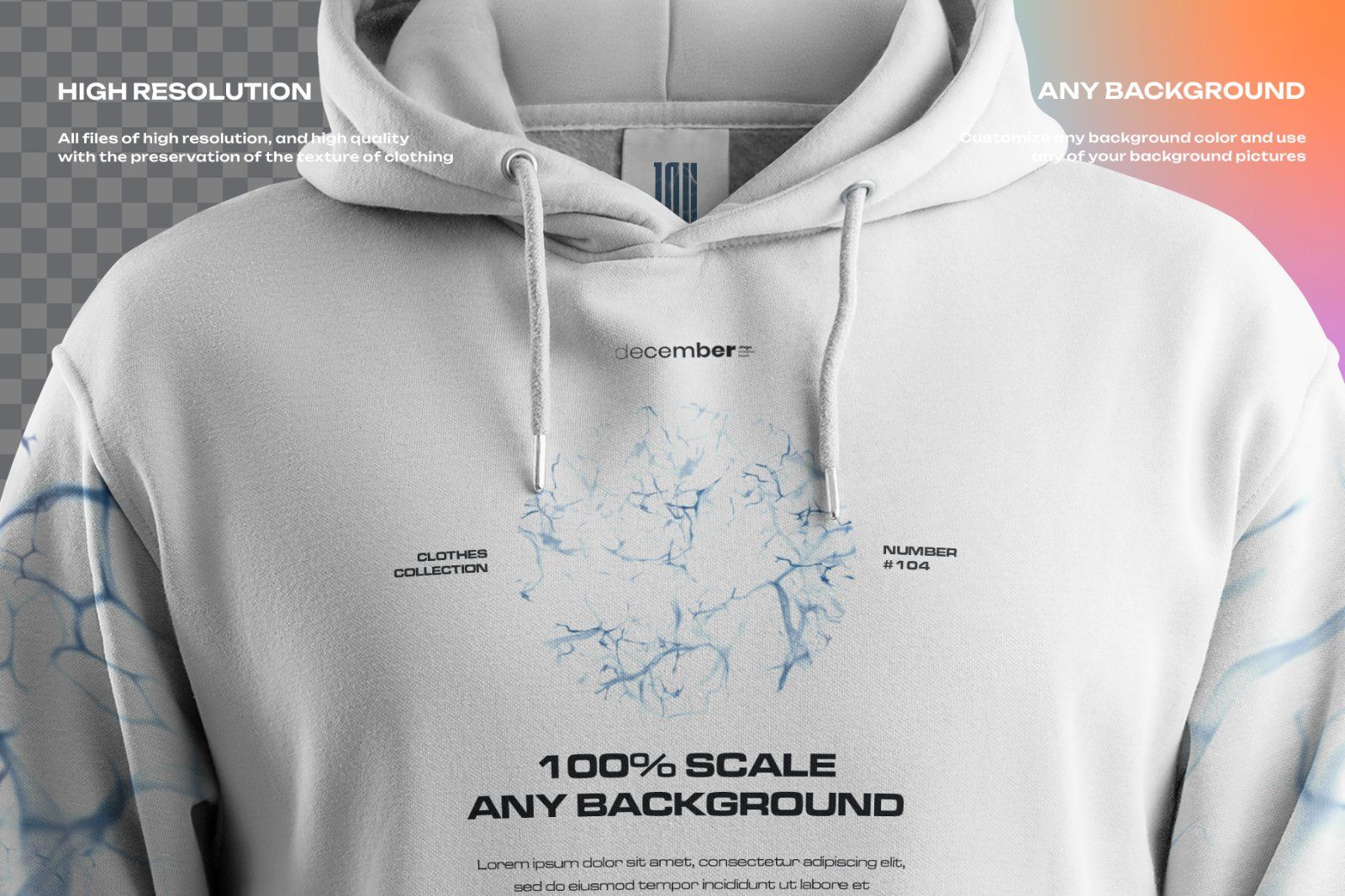 7 Mockups Oversize Hoodie in 3D Style