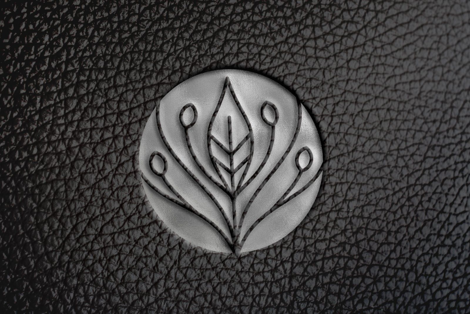 6 Embossing Logo Mockup Leather