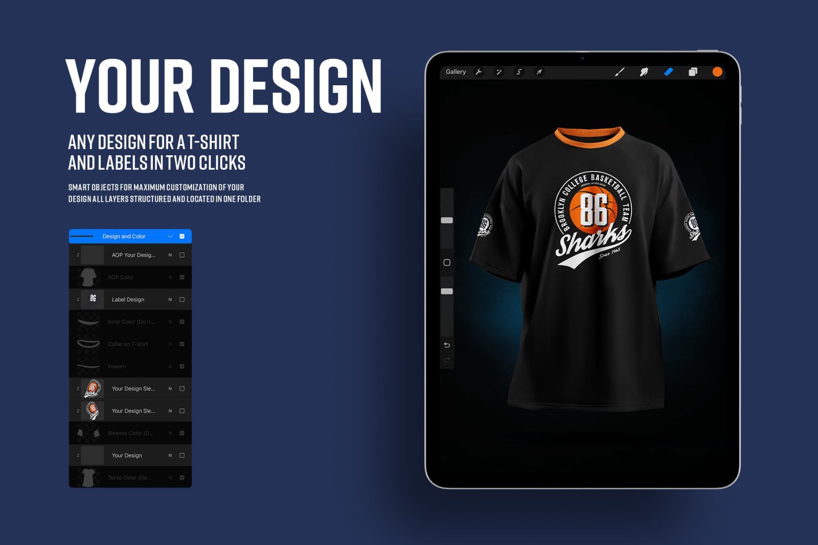 5 Mockups Oversize T-shirt for Procreate vol.2