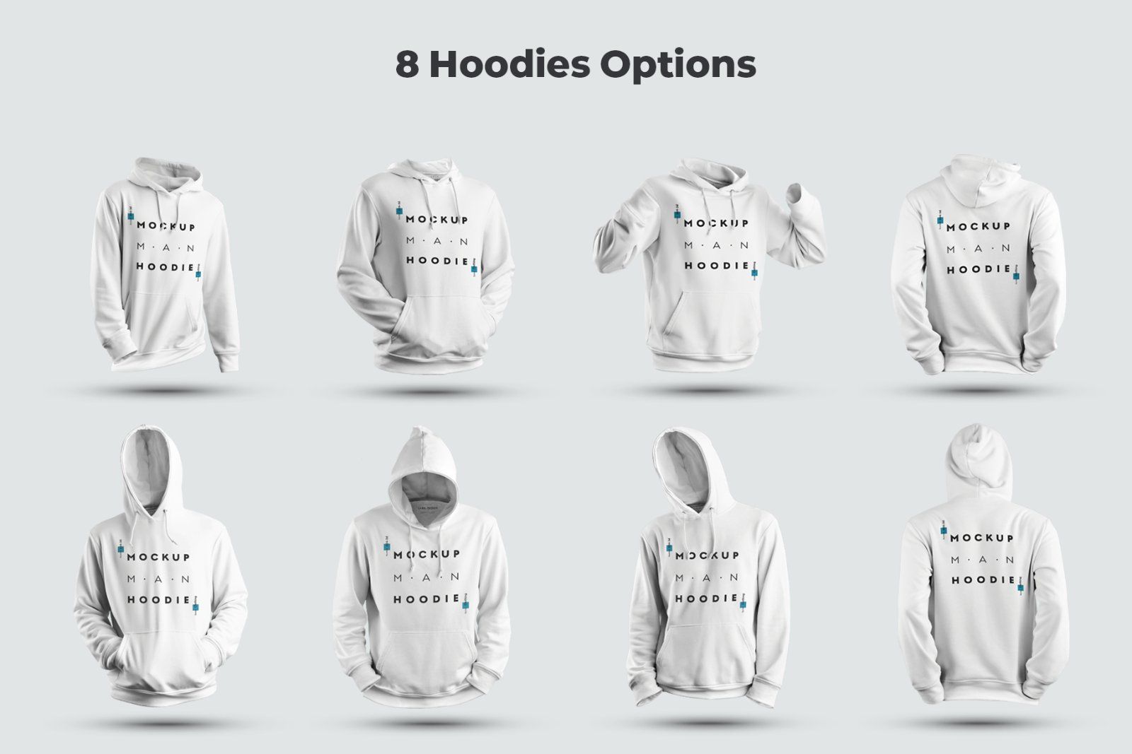 8 3D men mockups hooddie