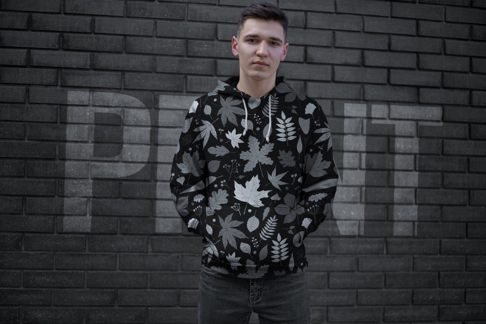 7 Mockups Hoodie on the Man. Urban Style