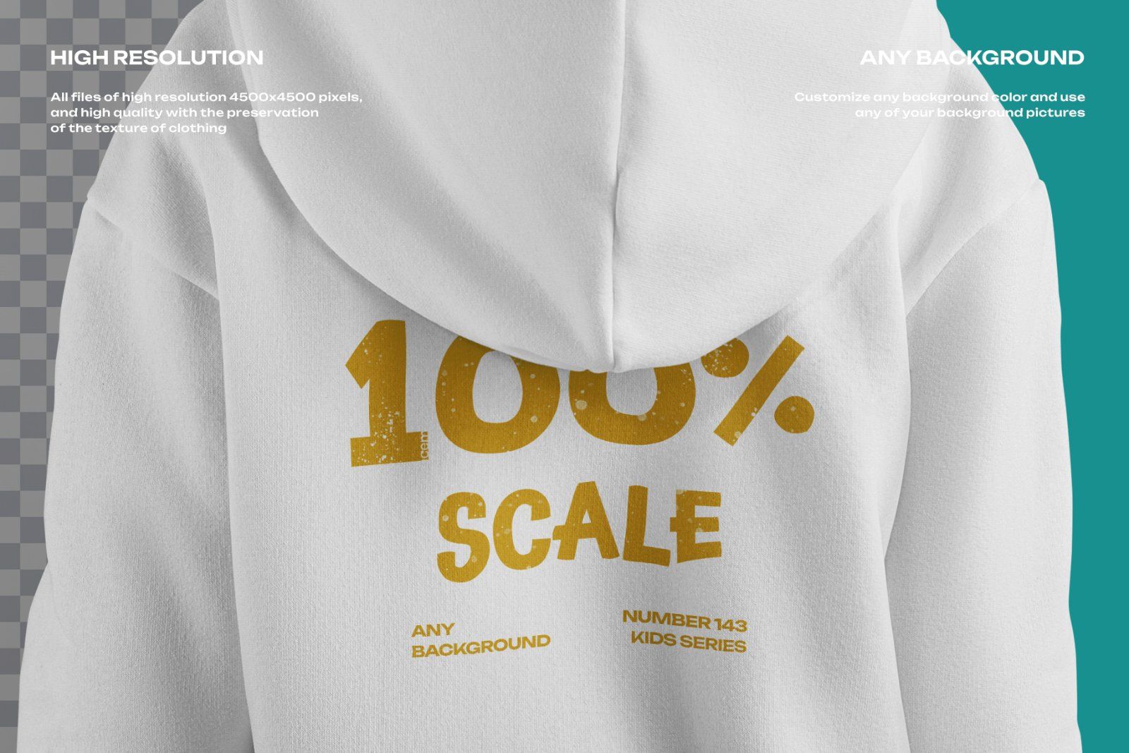 3 Mockups of a Children's Hoodie. vol.01
