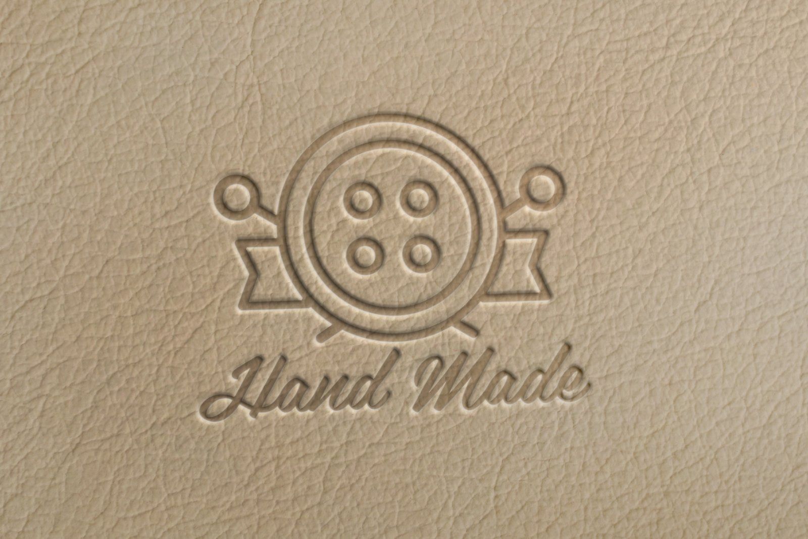 6 Embossing Logo Mockup Leather