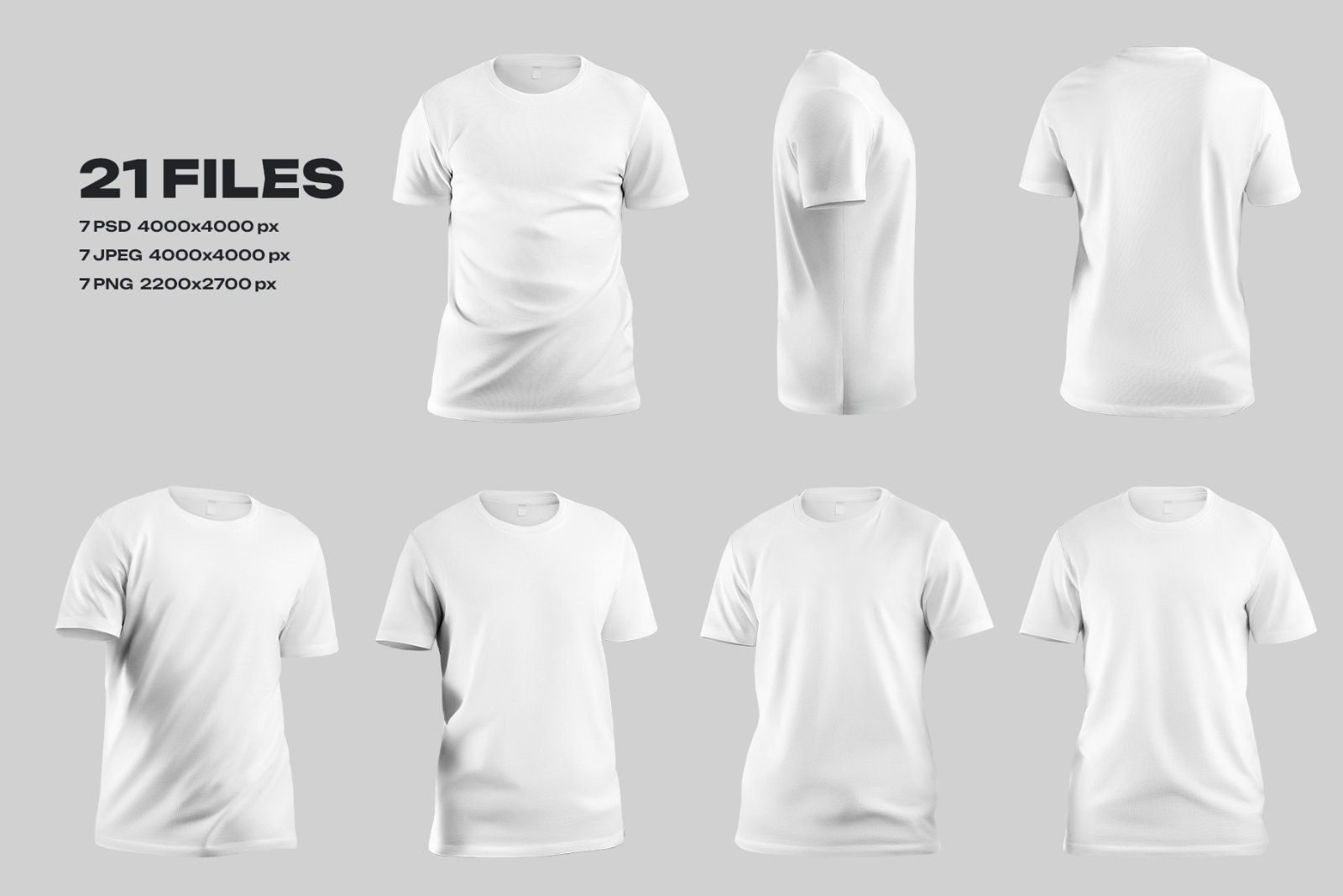 7 Mockups Man T-Shirt