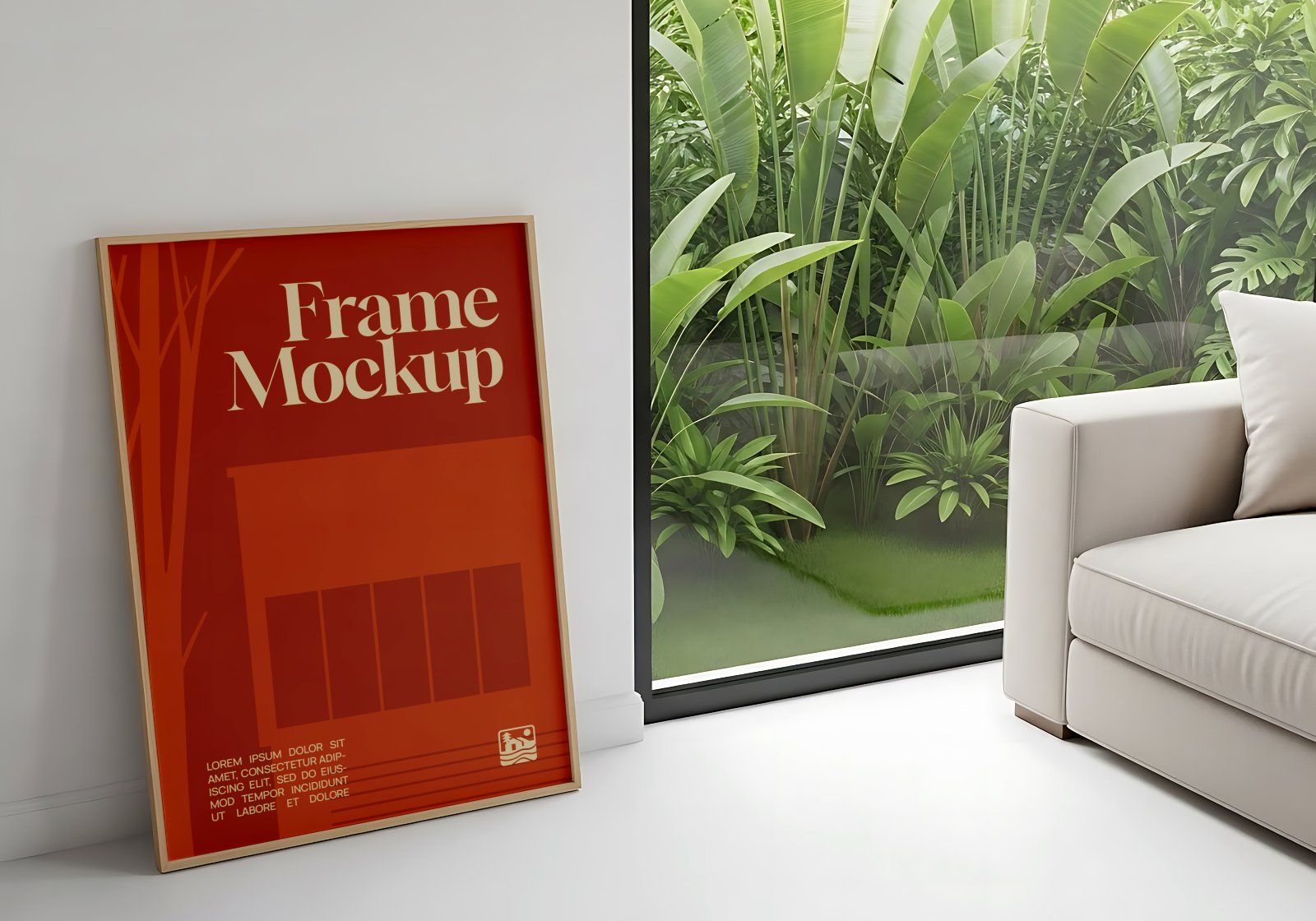 Premium Branding Villa Aesthetic Mockup