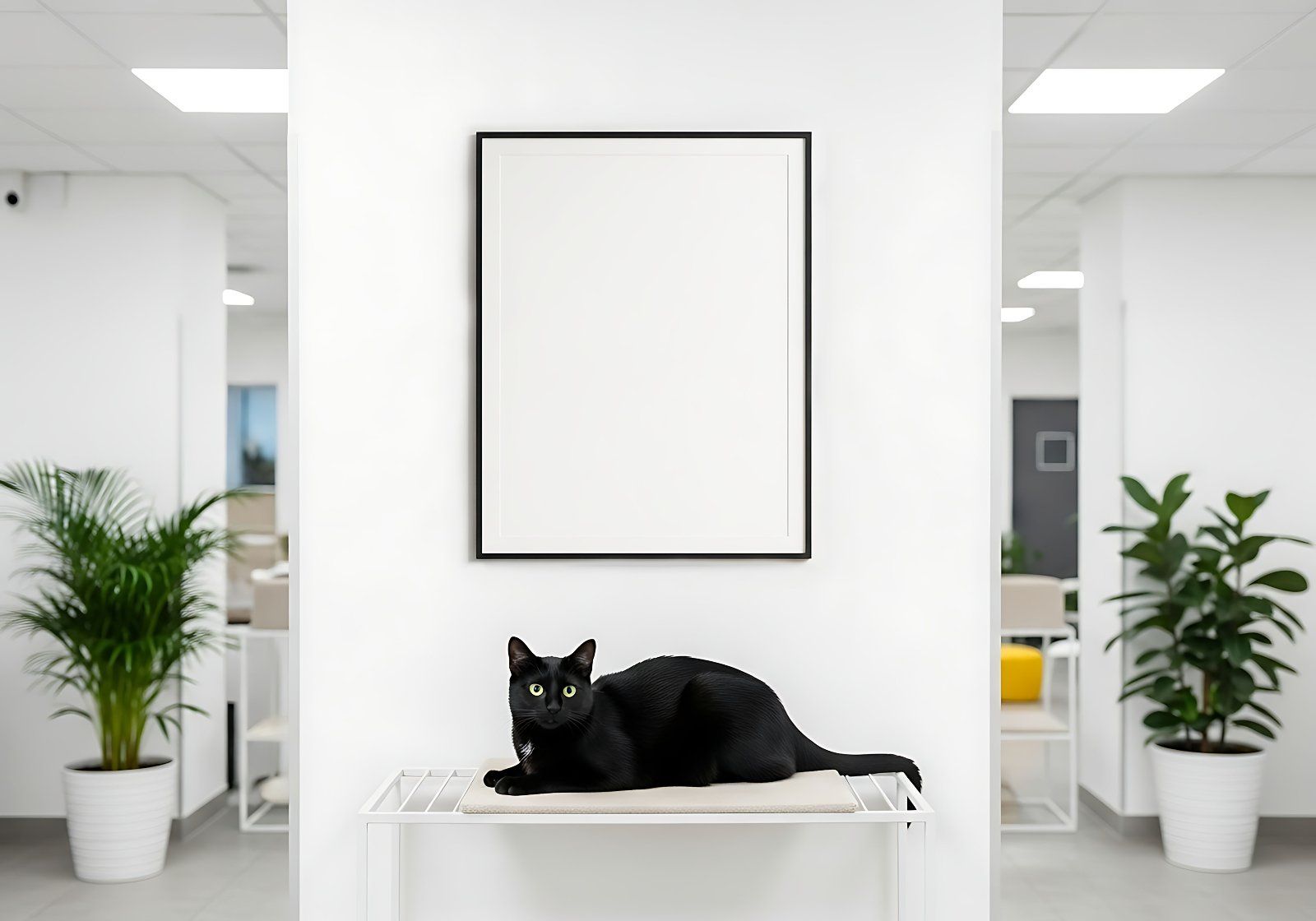 Pet Hotel Frame Mockup – Realistic PSD Template for Wall Art & Branding