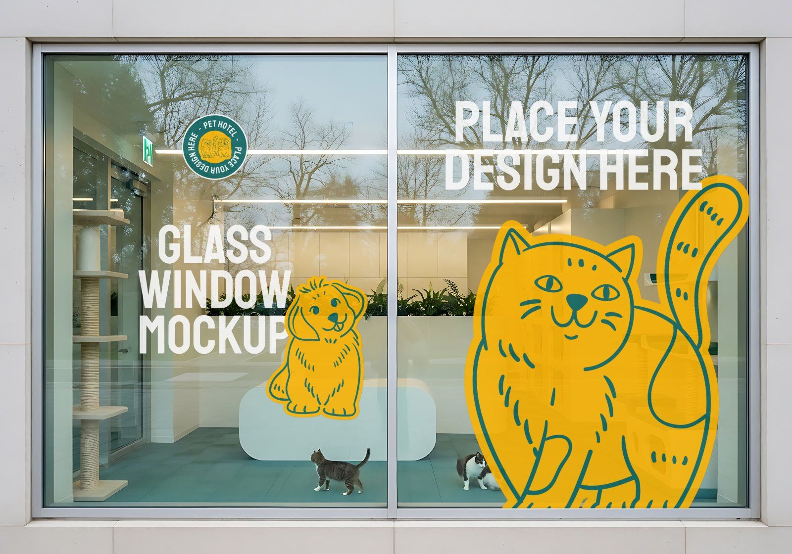 Pet Hotel Mockup Bundle – 15 PSD Templates for Animal Care & Veterinary Branding