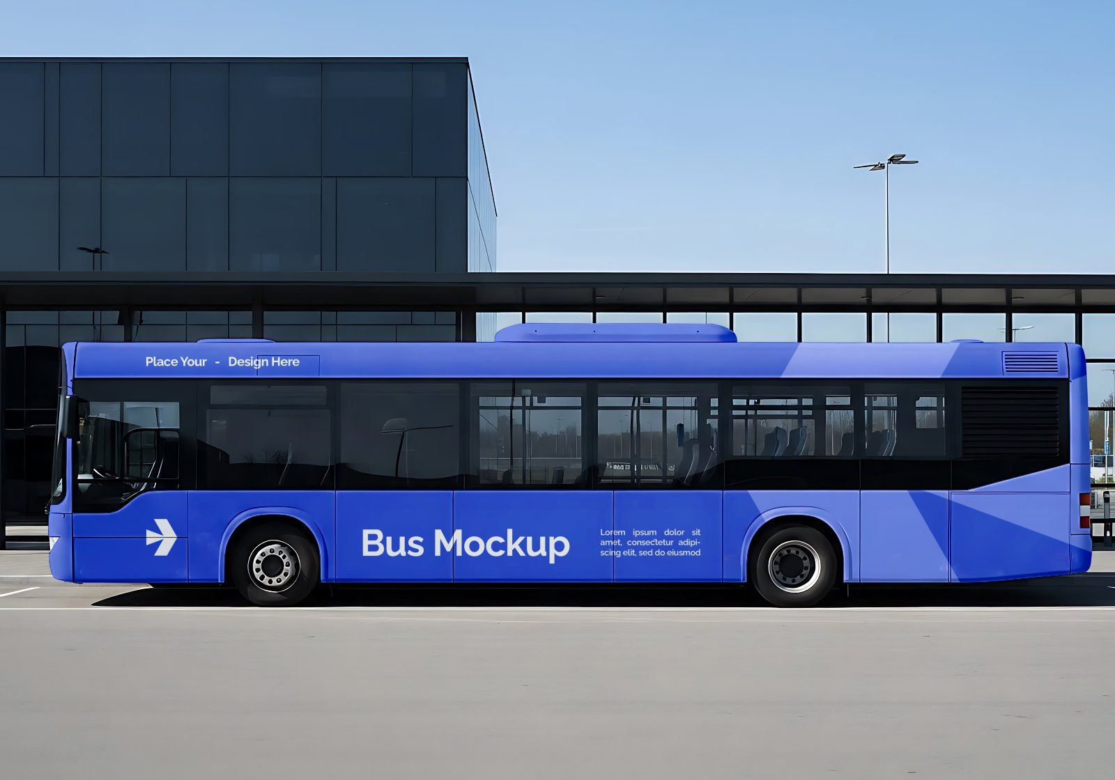Premium Branding Bus Transportation Mockup