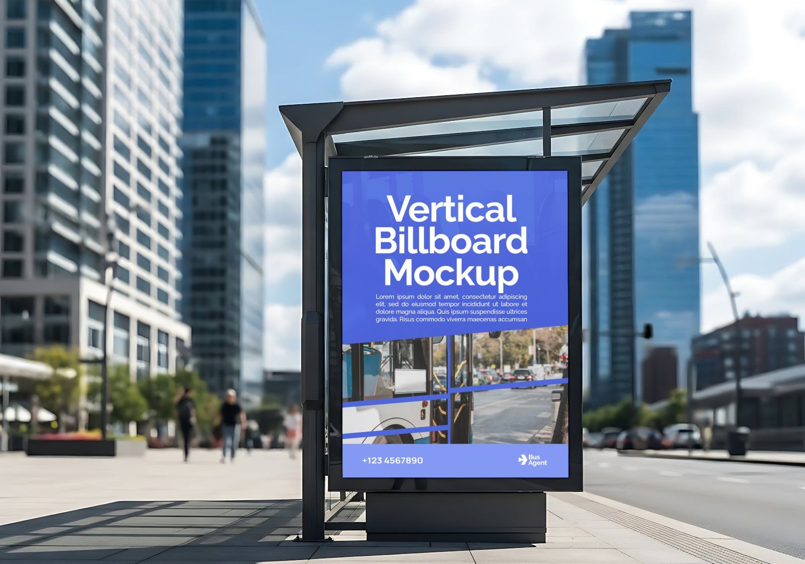 Premium Branding Bus Transportation Mockup