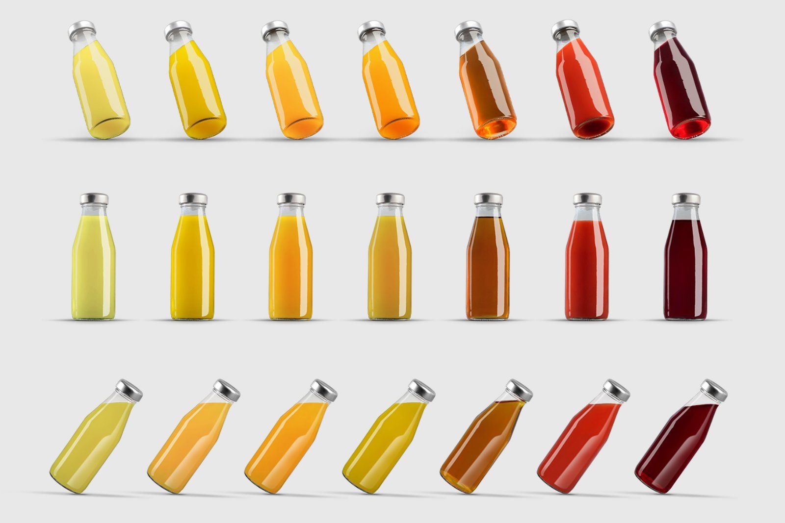 3 Mockup Glass Juice Bottle vol.02