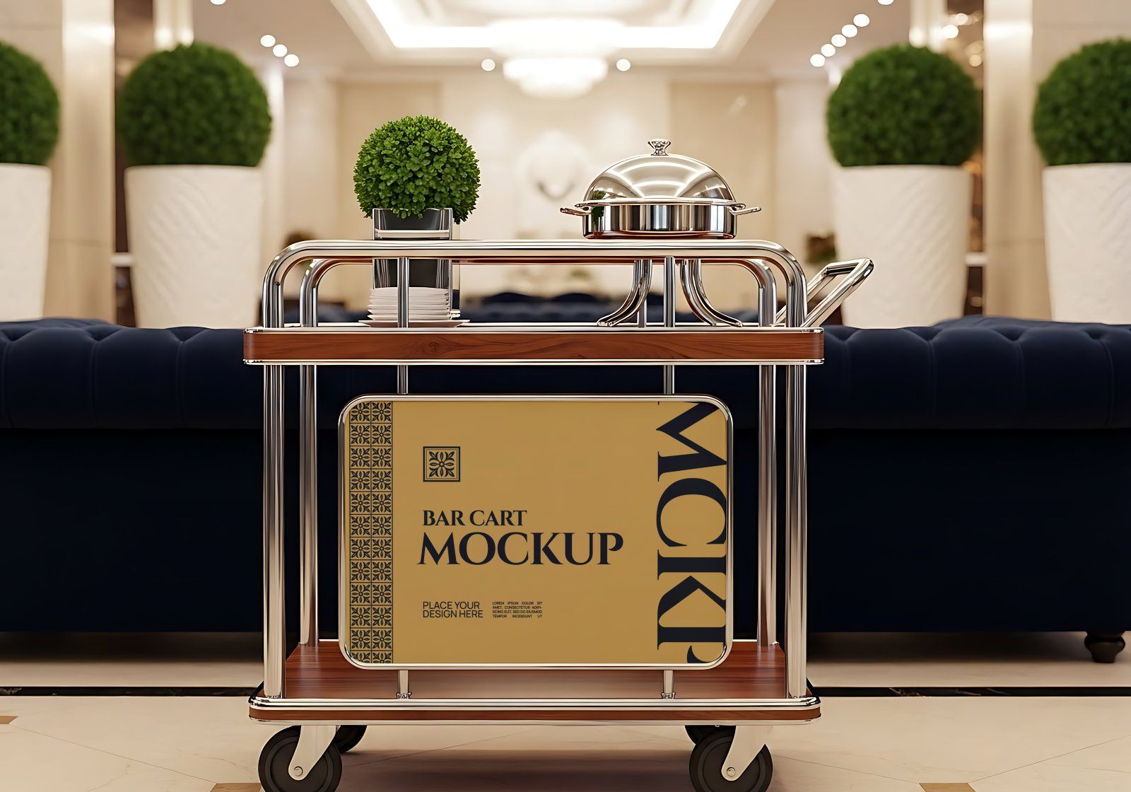 Premium Branding Blue Hotel Mockup V2