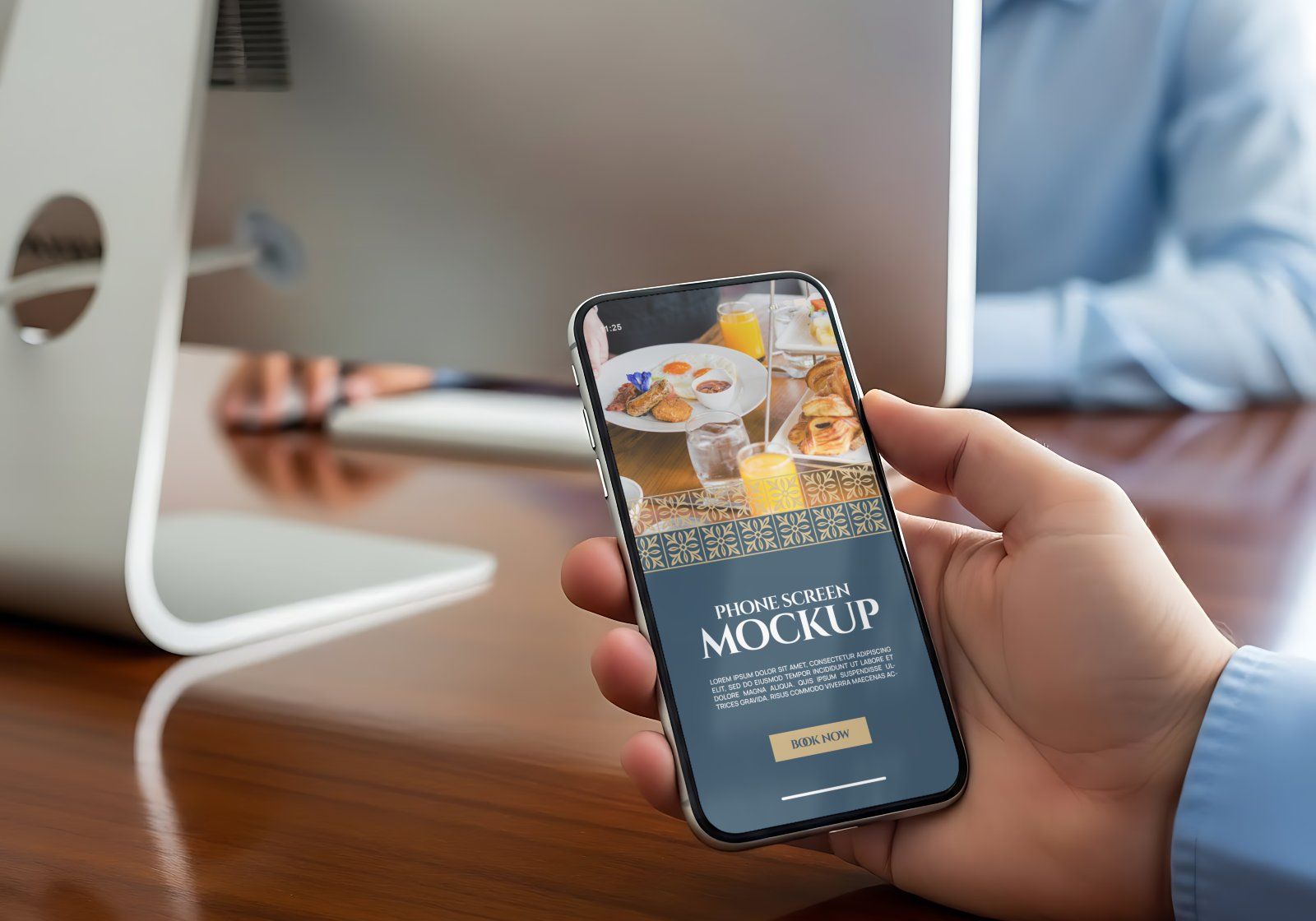 Premium Branding Blue Hotel Mockup V2