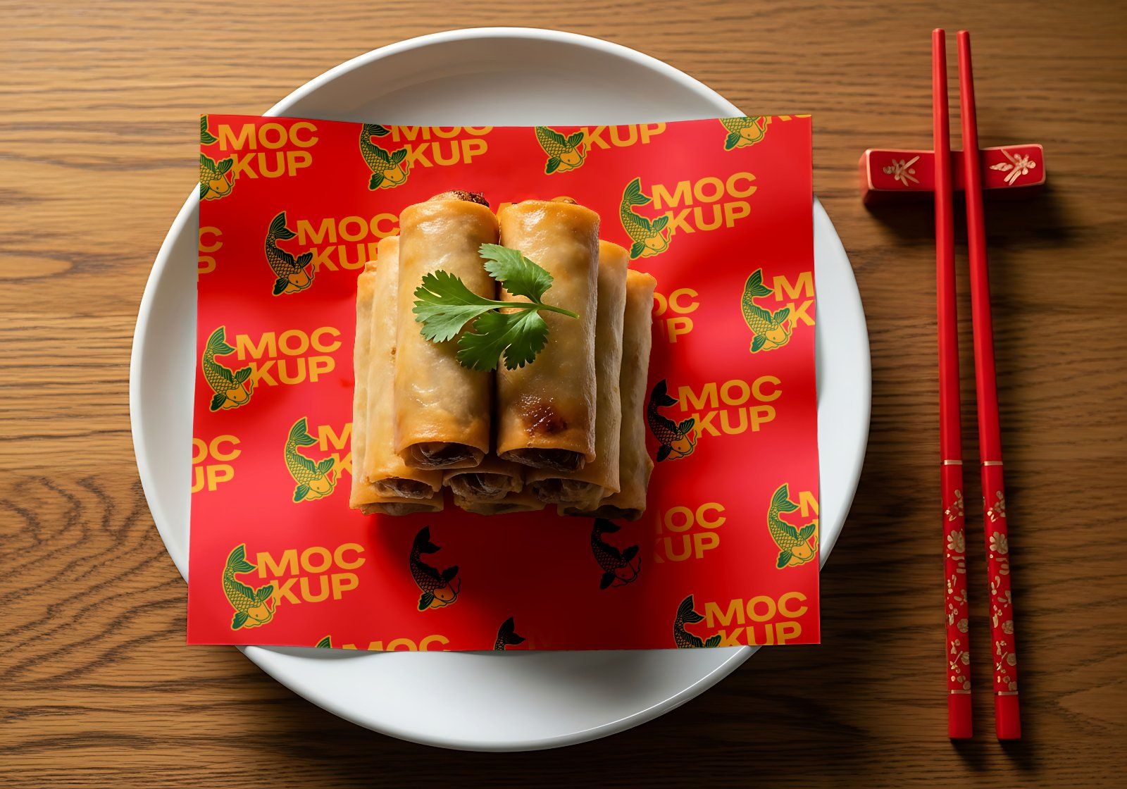 Chinese Restaurant Flyer Mockup – Realistic PSD Template for Food Promotion