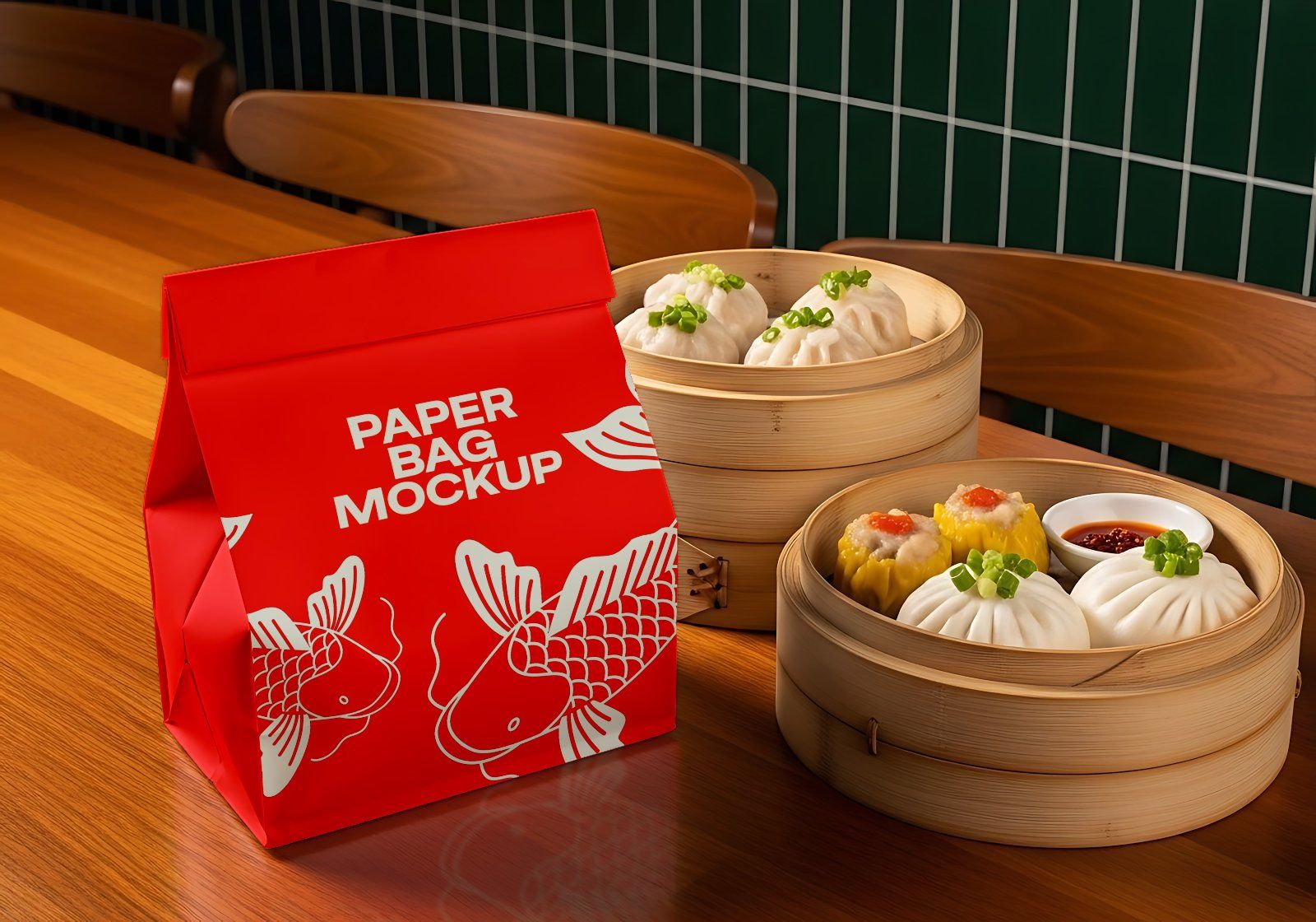 Chinese Restaurant Flyer Mockup – Realistic PSD Template for Food Promotion