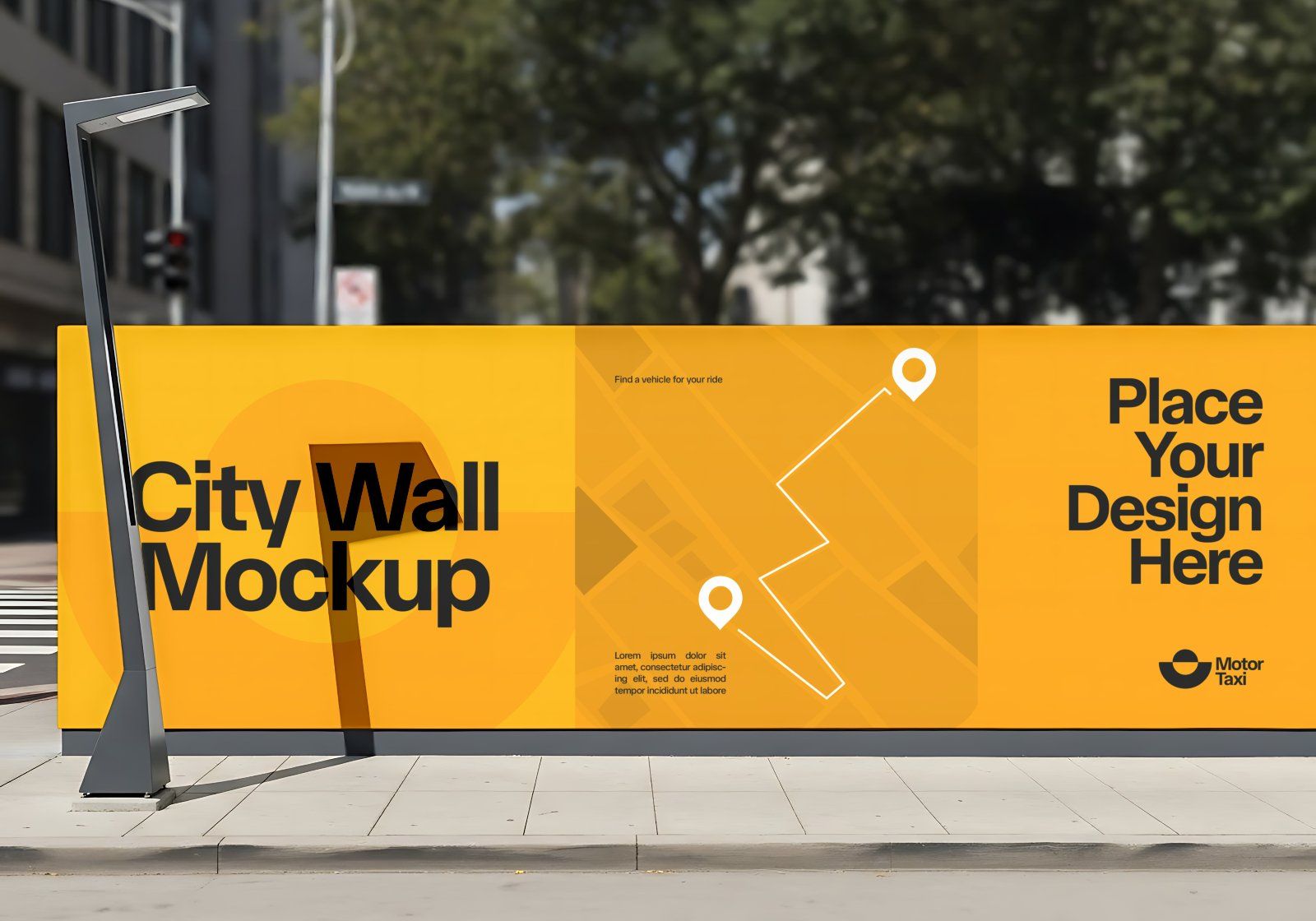 Premium Motorcycle Taxi Online Mockup