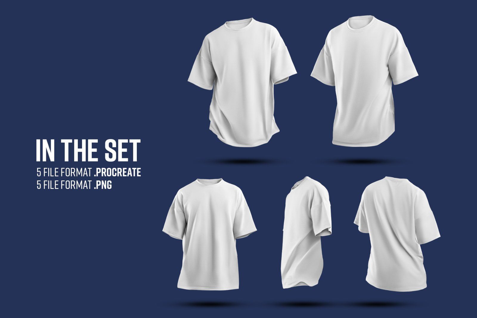 5 Mockups Oversize T-shirt for Procreate vol.2