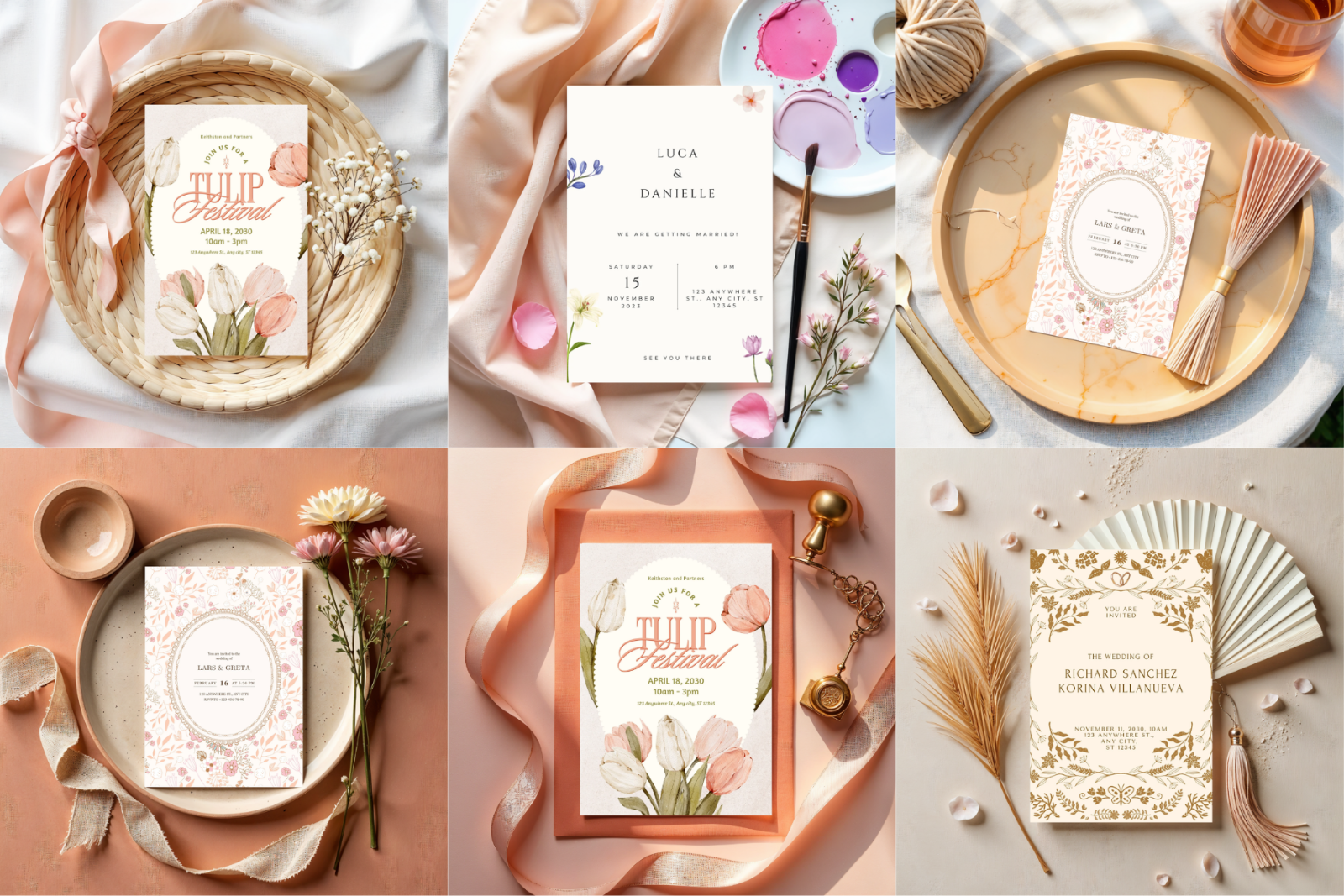 45 Invitation Card Mockups for Canva