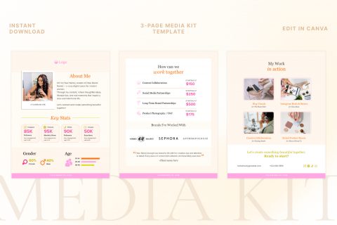 Media Kit Canva Template