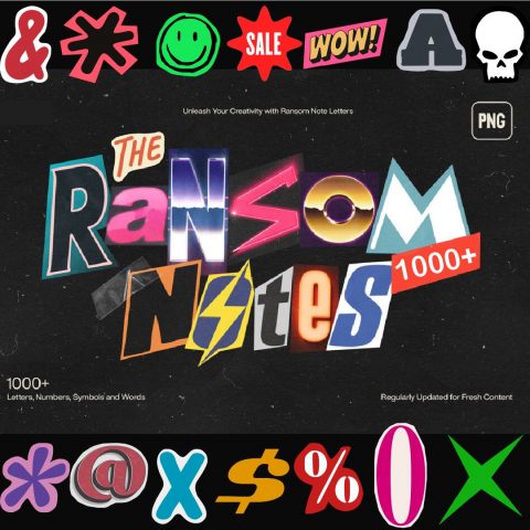 Printable Ransom Note Letters, Random Letters, alphabet letters, digital download, junk journal