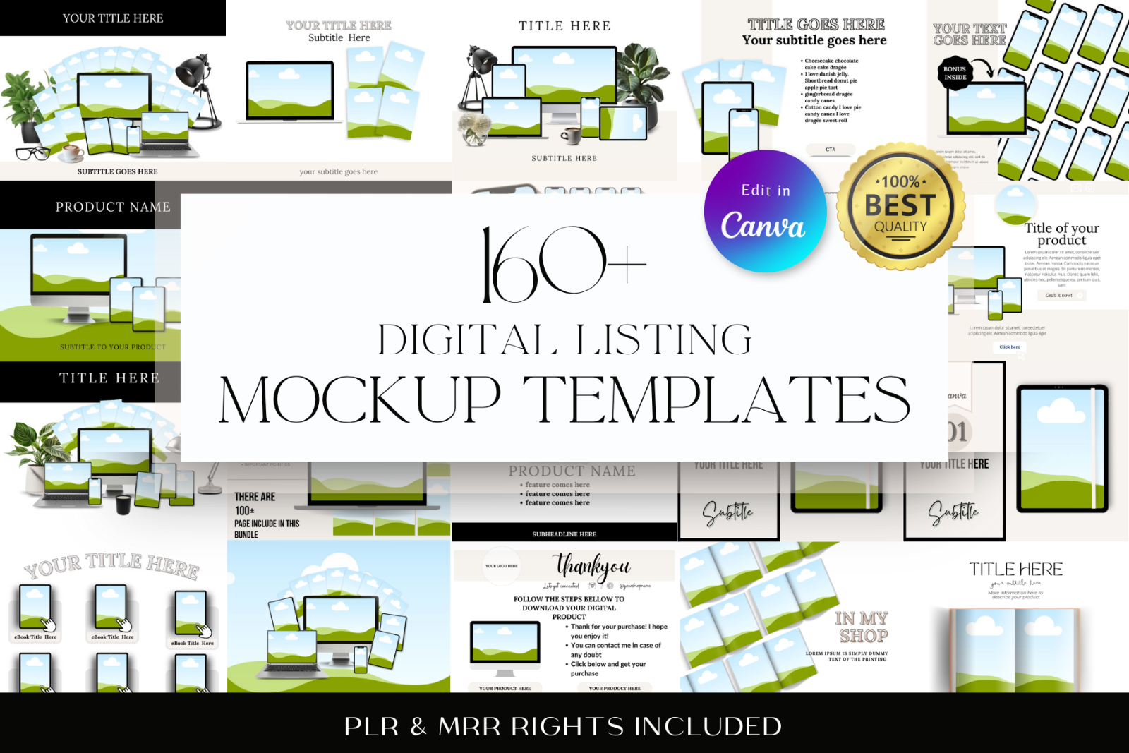 Digital Listing Mockup Templates